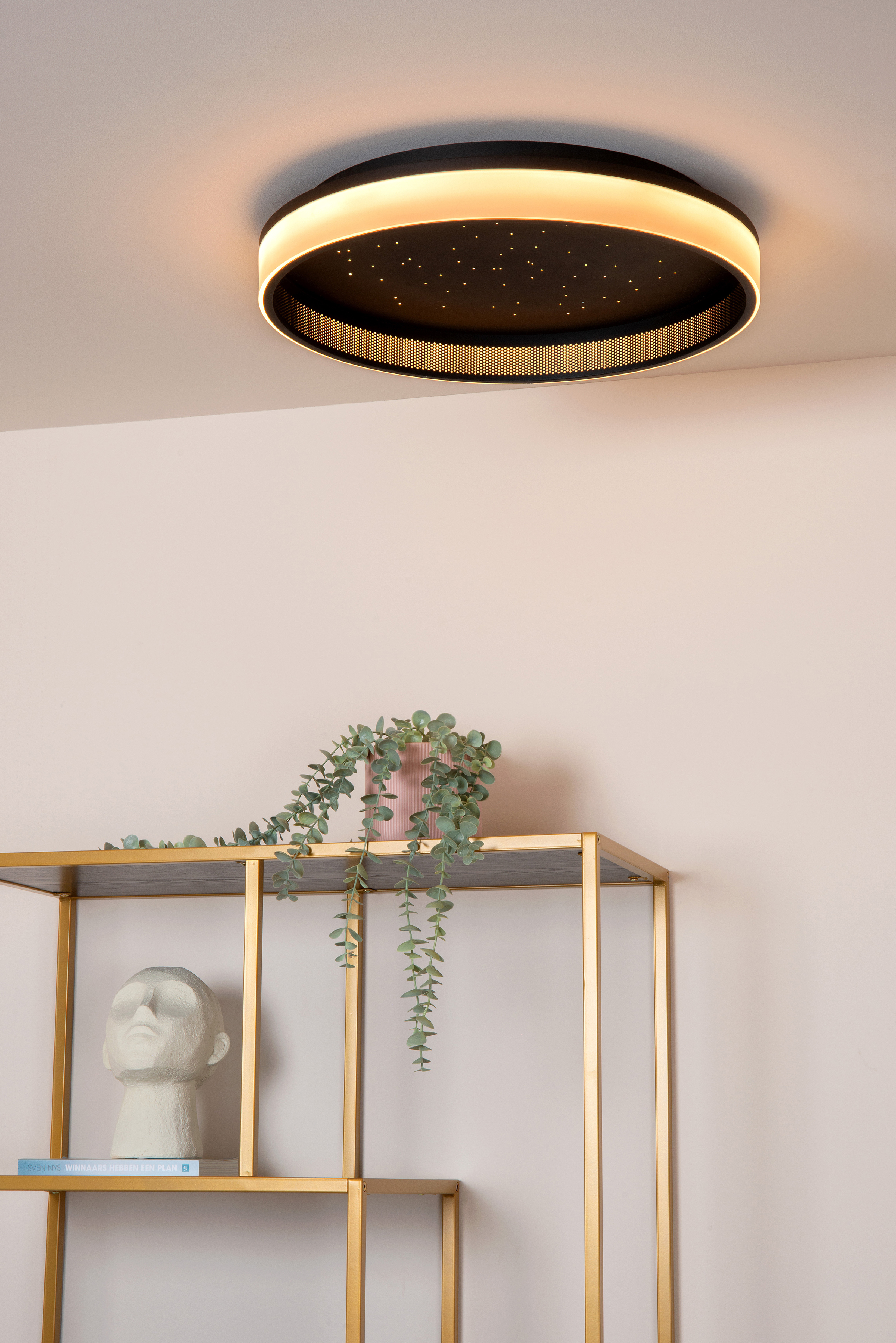 LED Deckenleuchte Estreja Stahl Schwarz
