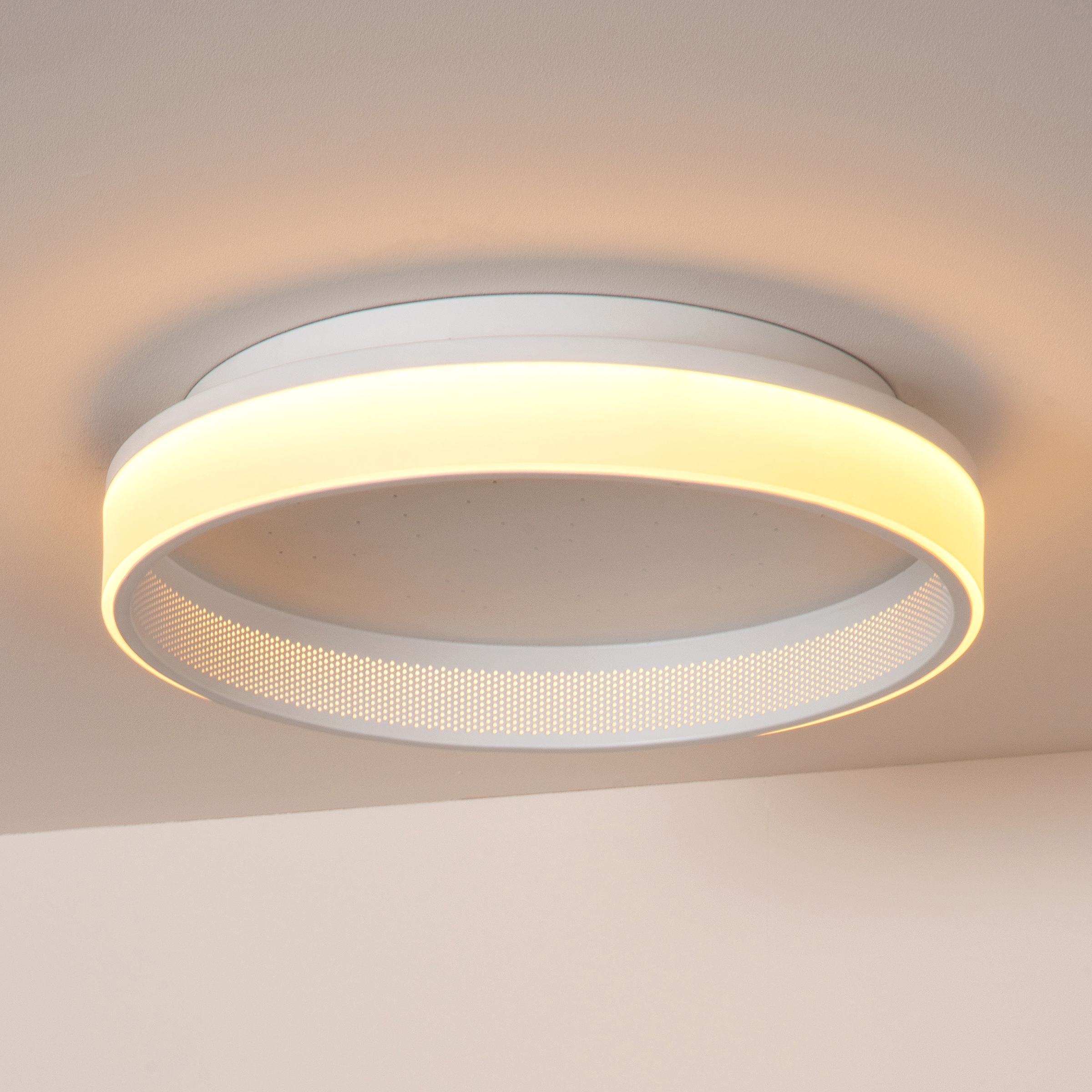 LED Deckenleuchte Estreja Stahl Weiß