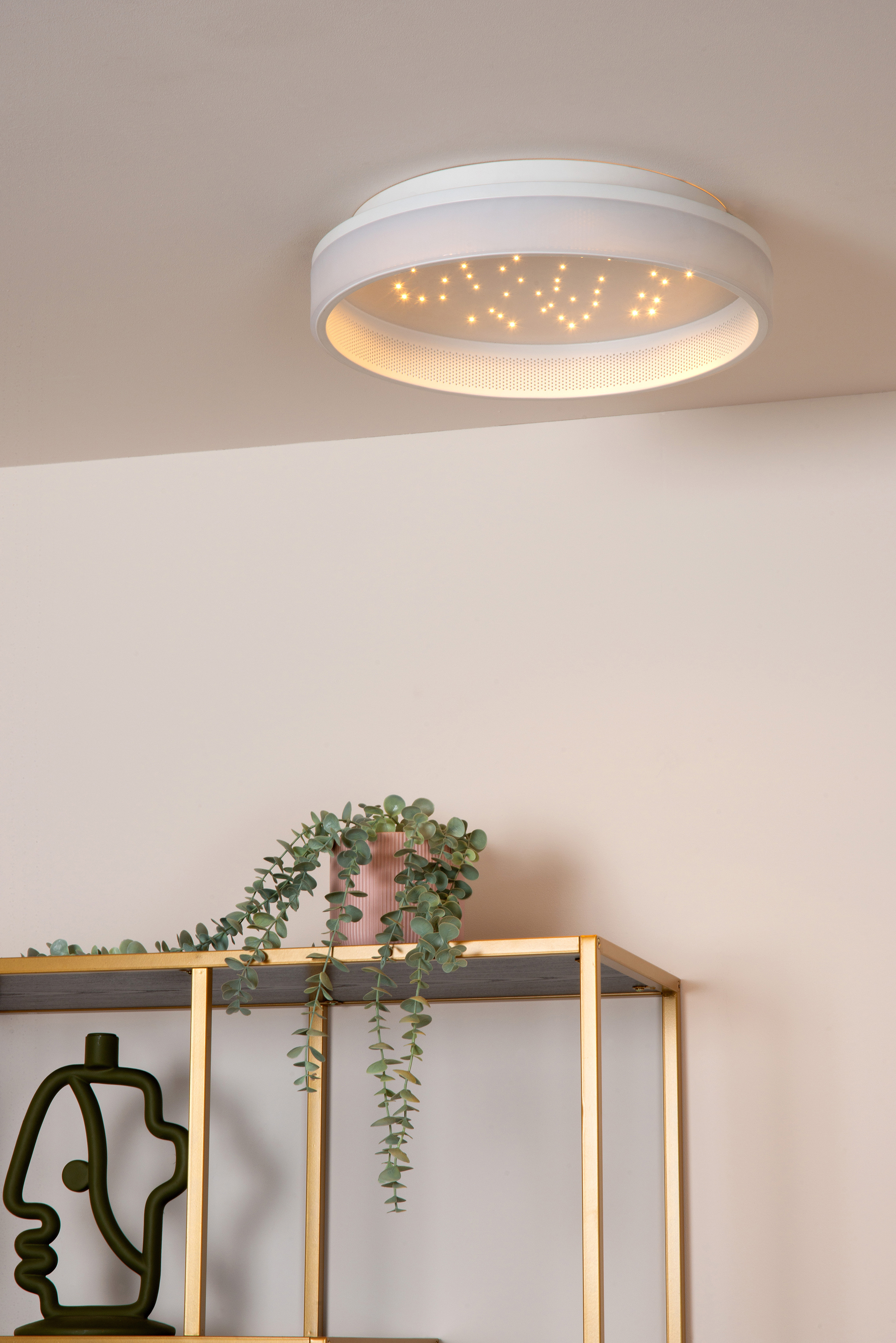 LED Deckenleuchte Estreja Stahl Weiß