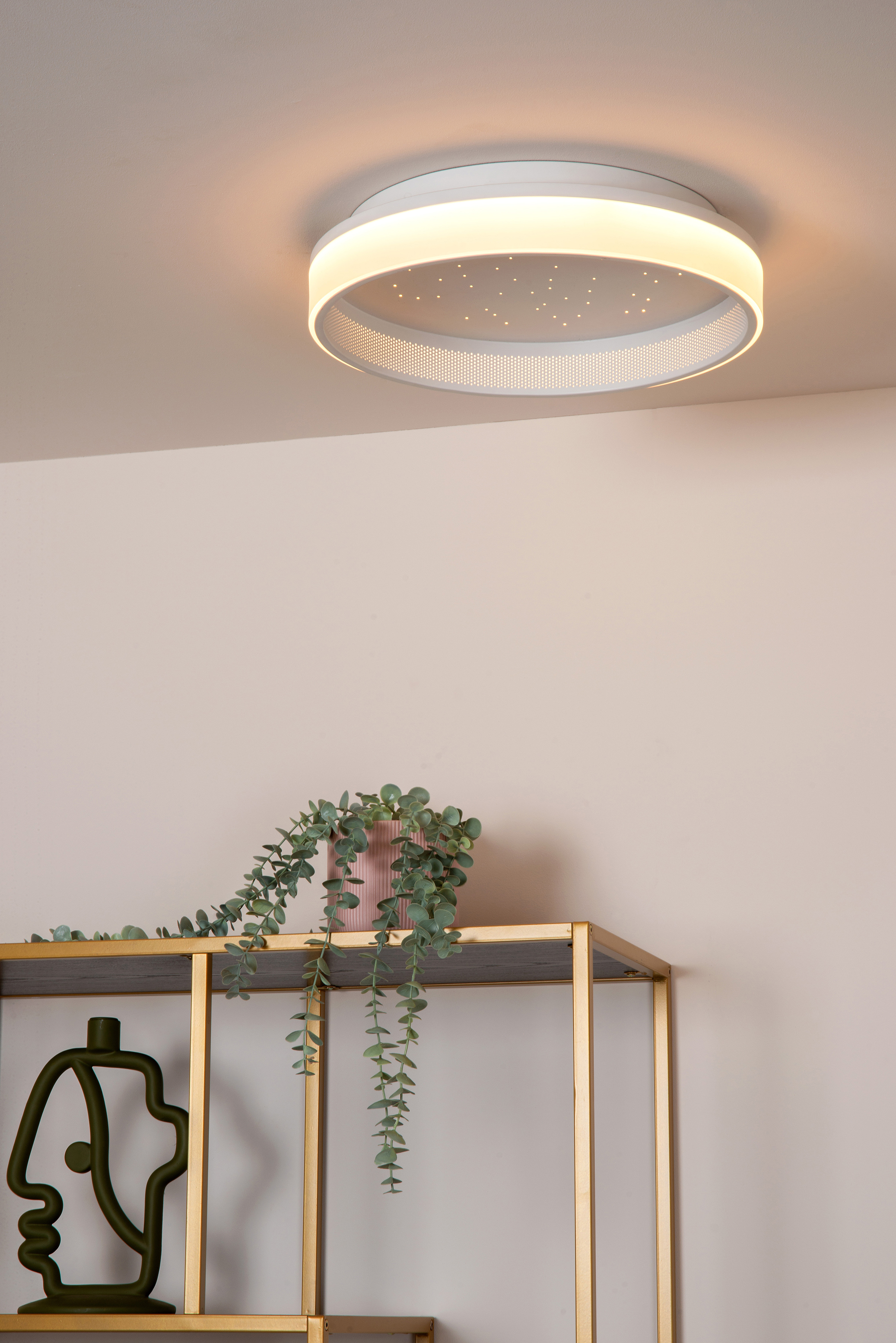 LED Deckenleuchte Estreja Stahl Weiß