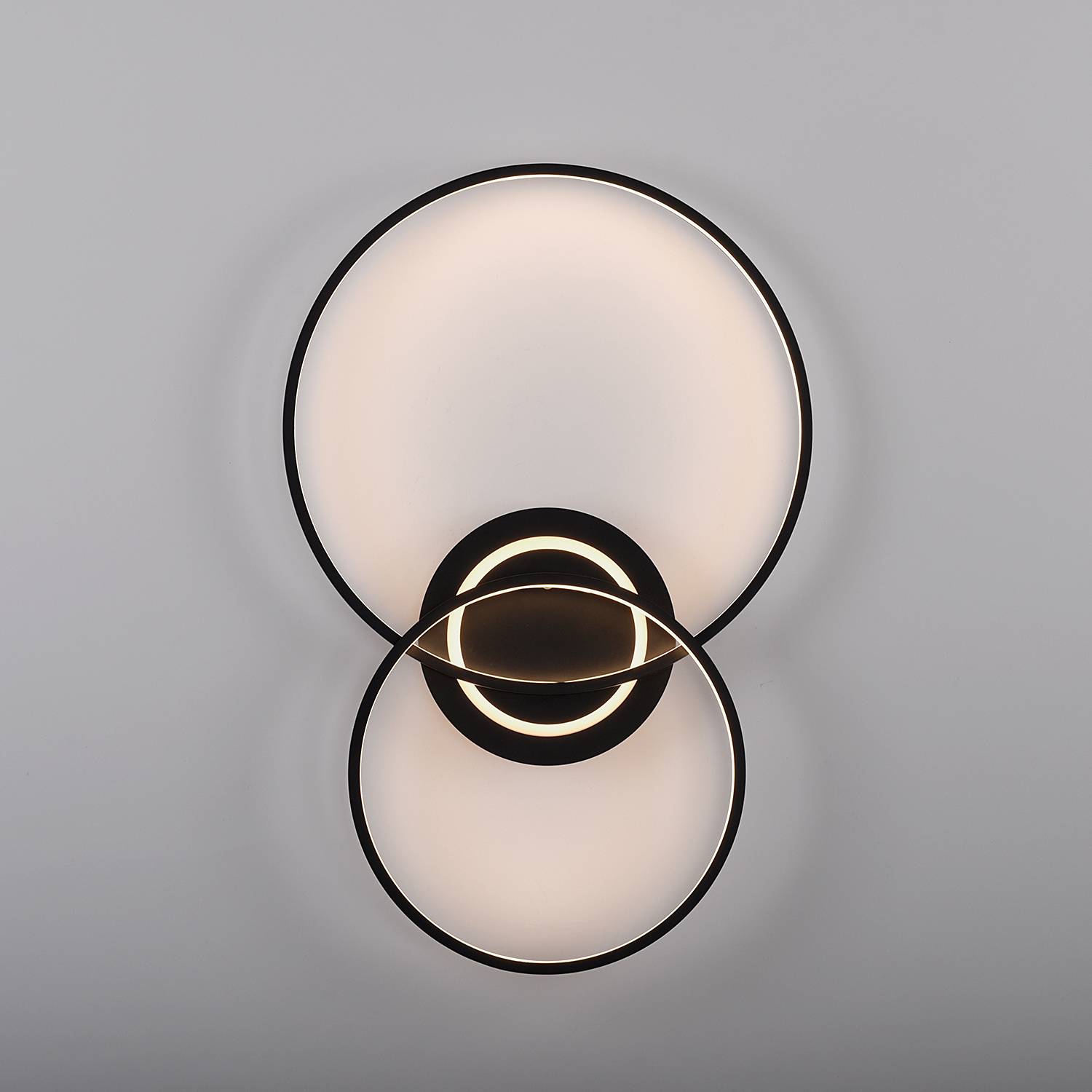 Asmina LED ceiling light 2-bulb iron aluminum black