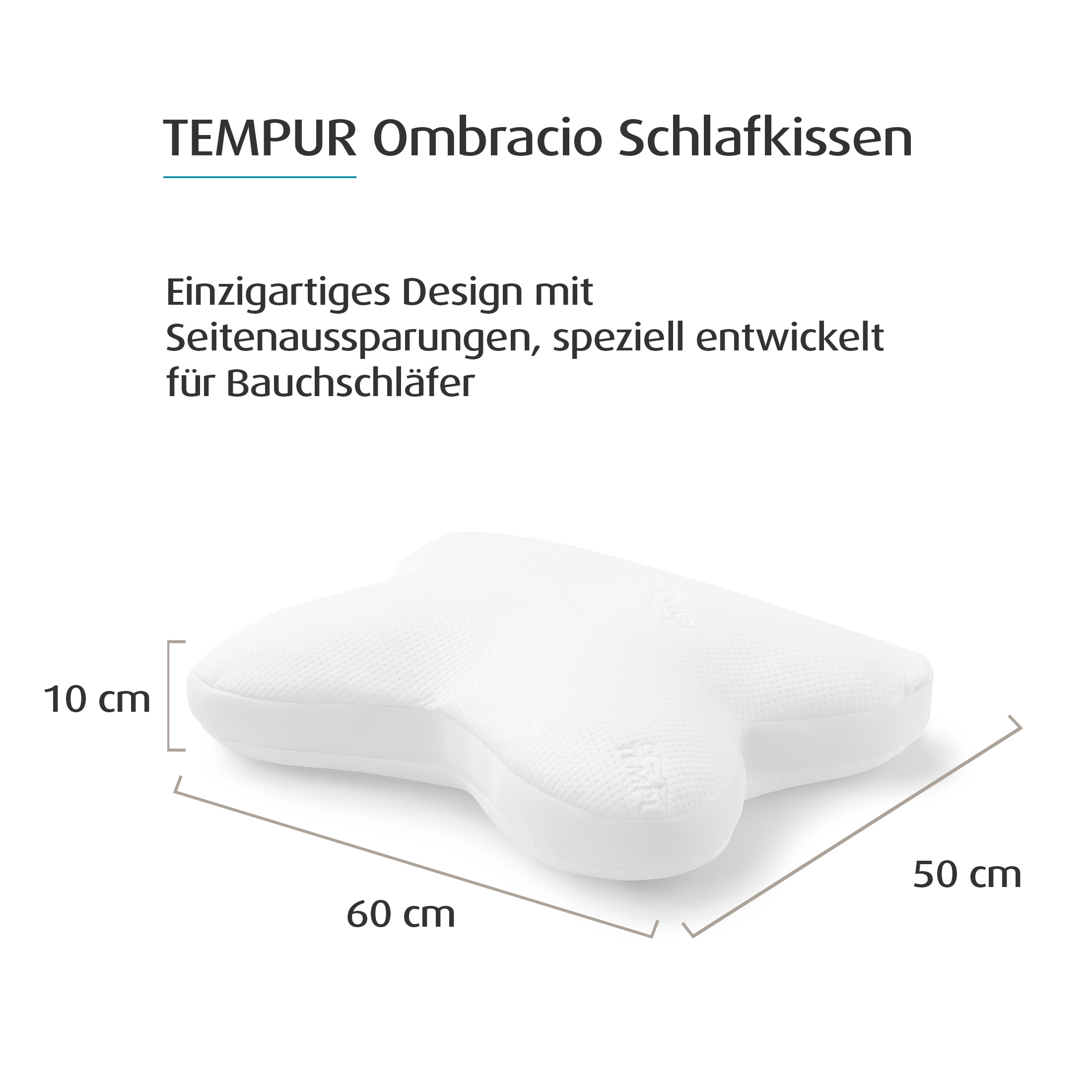 TEMPUR® Ombracio ergonomisches Bauchschläferkissen