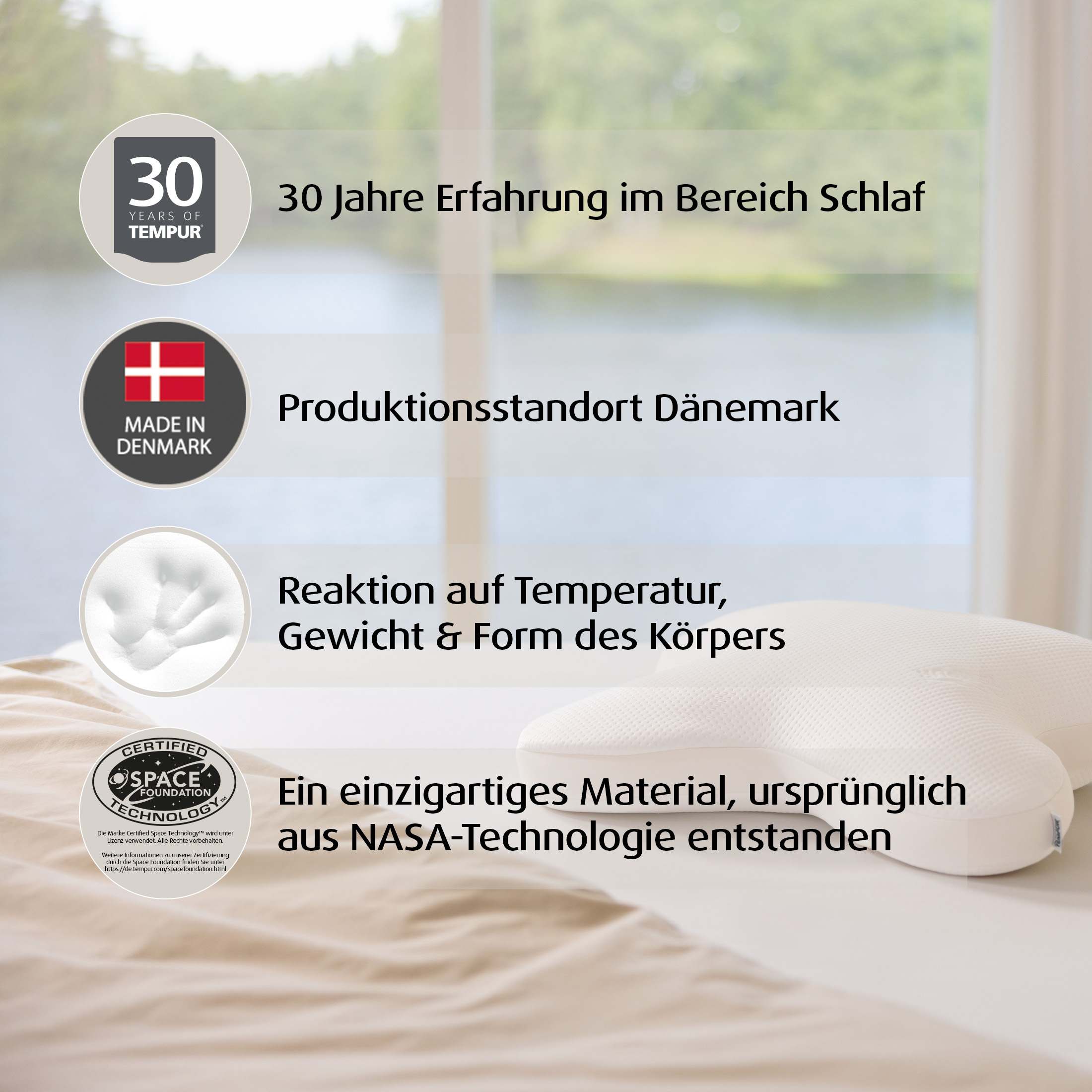 TEMPUR® Ombracio ergonomisches Bauchschläferkissen