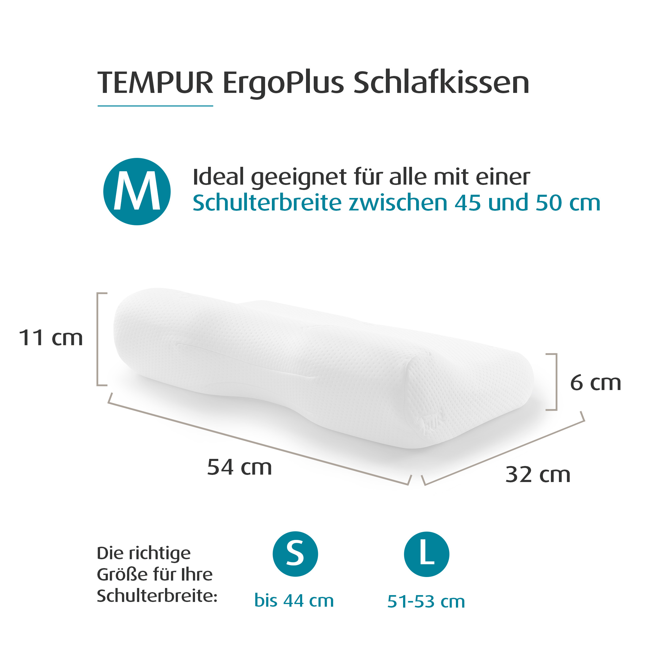 TEMPUR® ErgoPlus MDV Sleeping Pillow M
