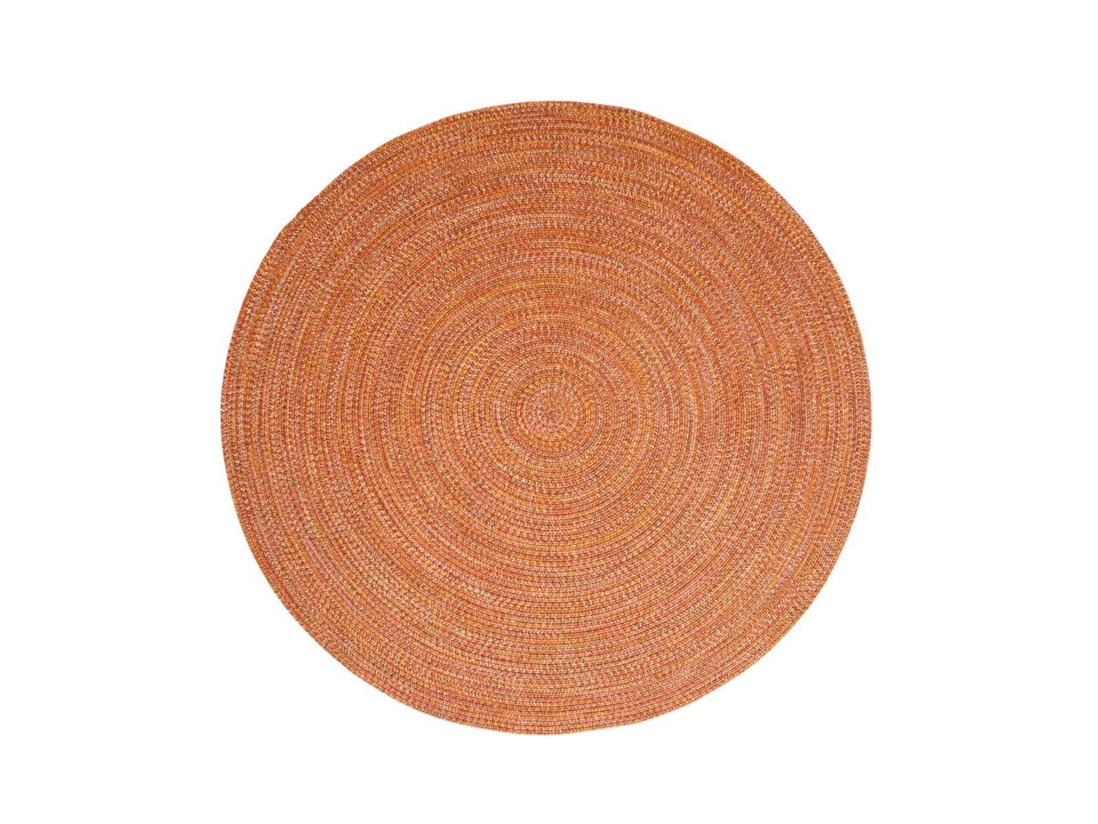 Creu Rug Round Indoor/Outdoor Synthetic Fiber Terracotta