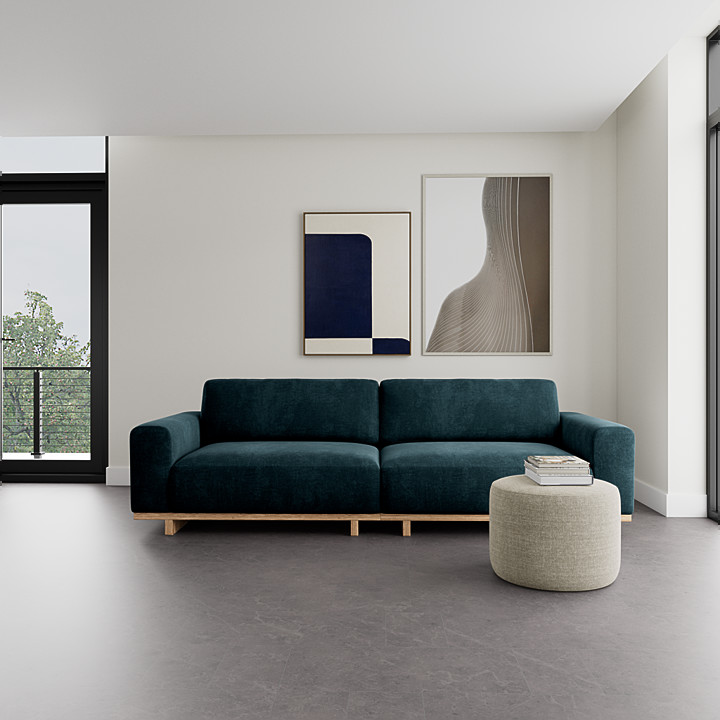Aya Sofa 3.5-Seater Danny Dusty Blue