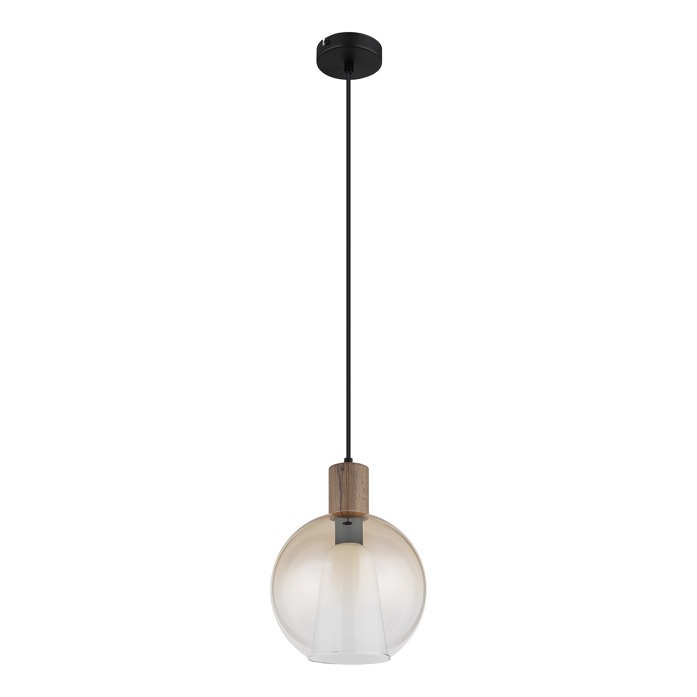 Pendelleuchte Barry 1-flammig Farbglas Eisen