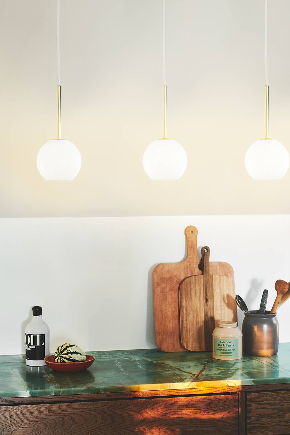 Pendant Light Franca 1-Light Opal Glass White