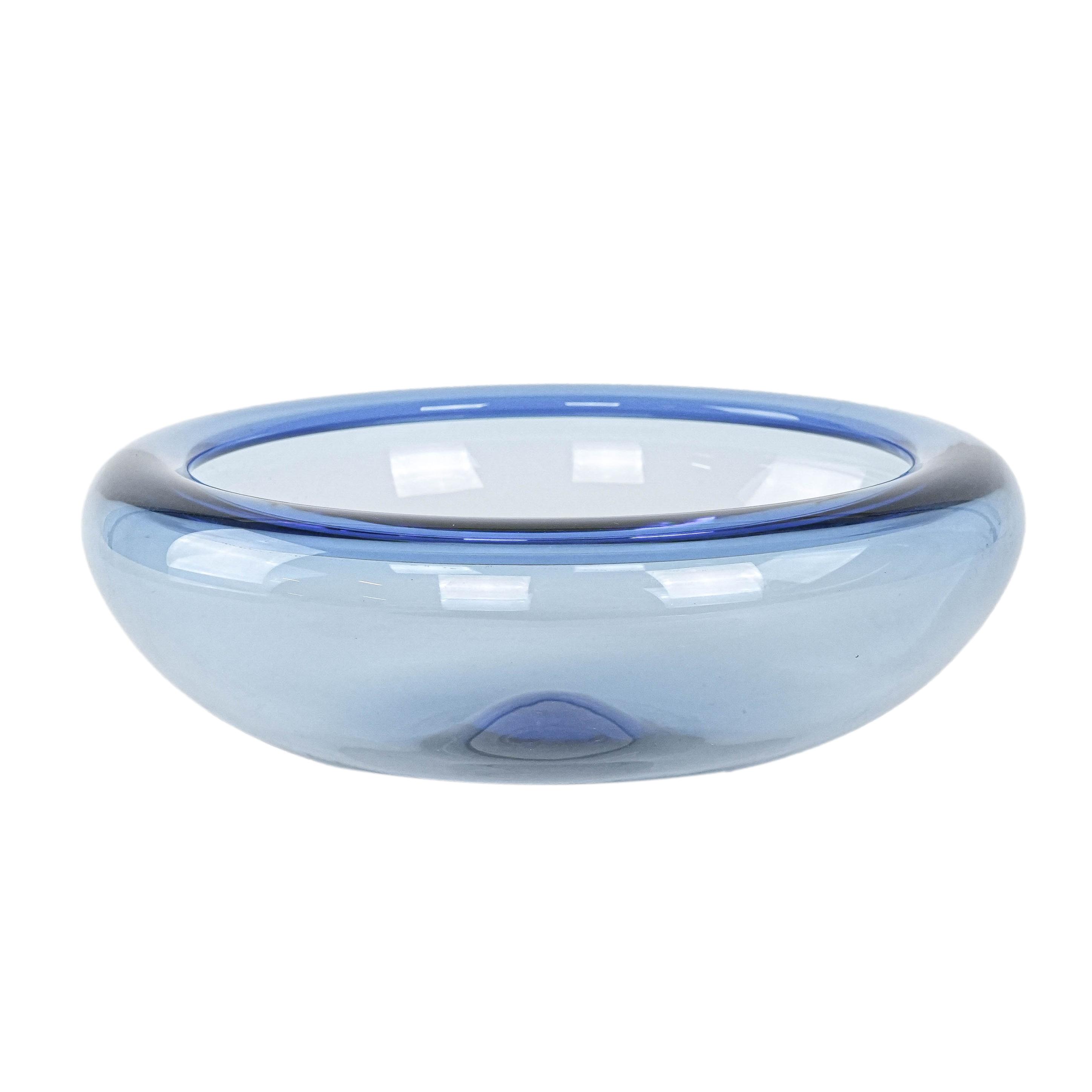 Blaue Glasschale 1960er Jahre