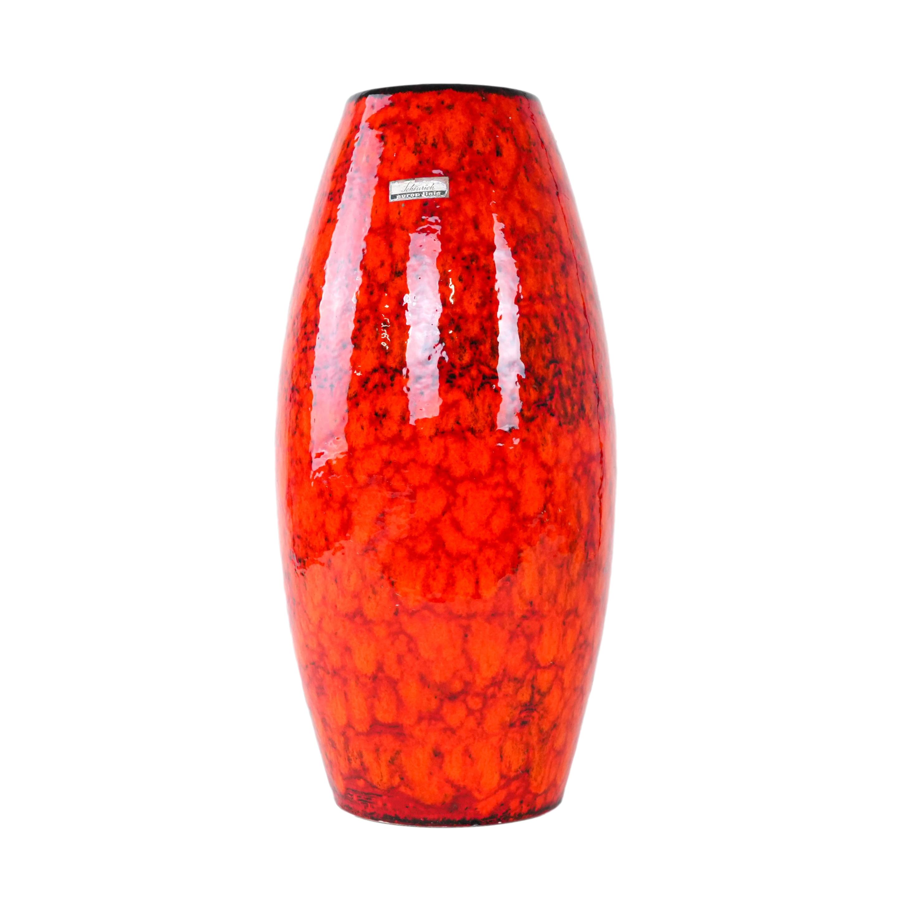 Red ceramic vase 1960s
