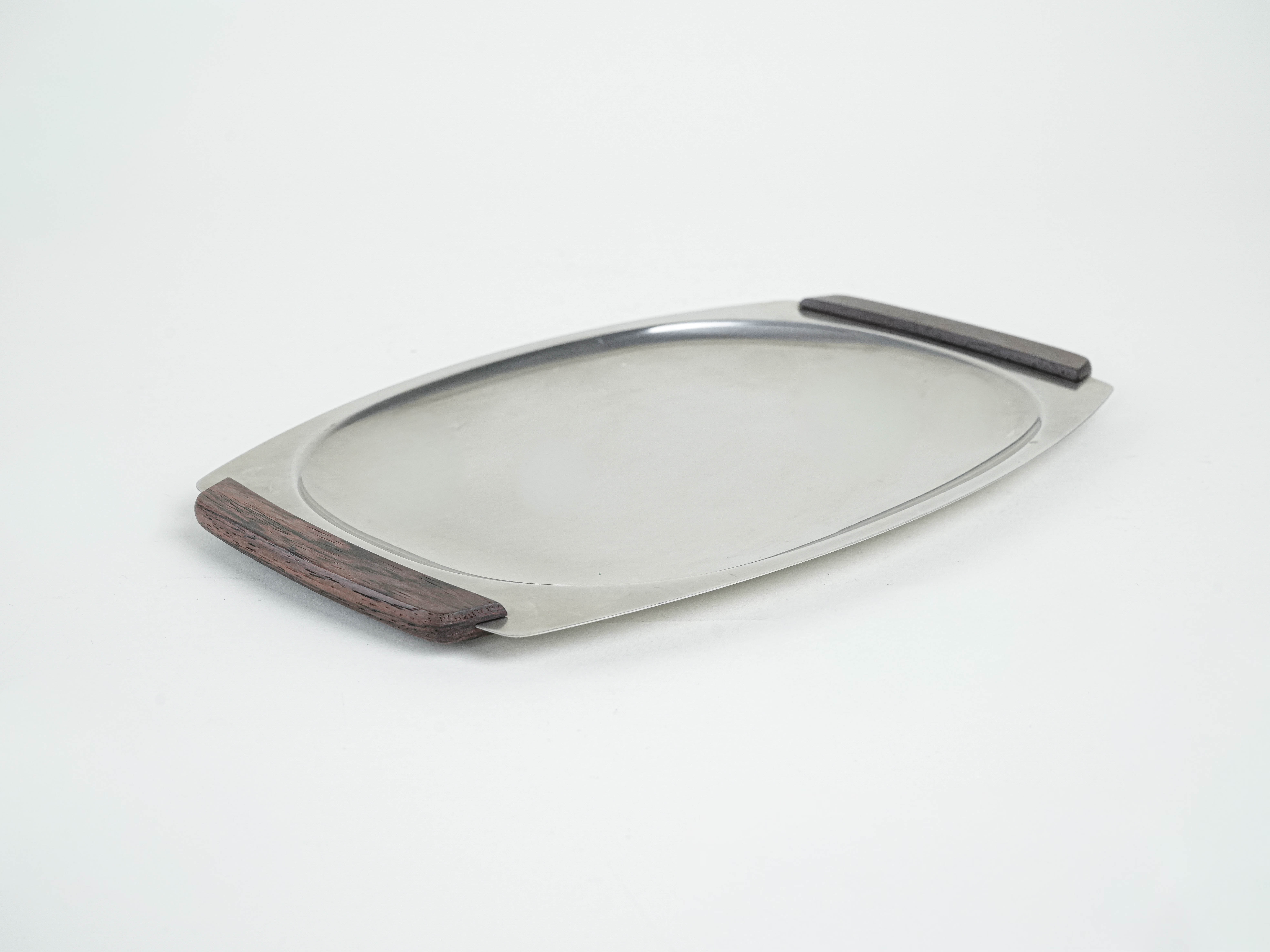 Stainless steel tray 1970s