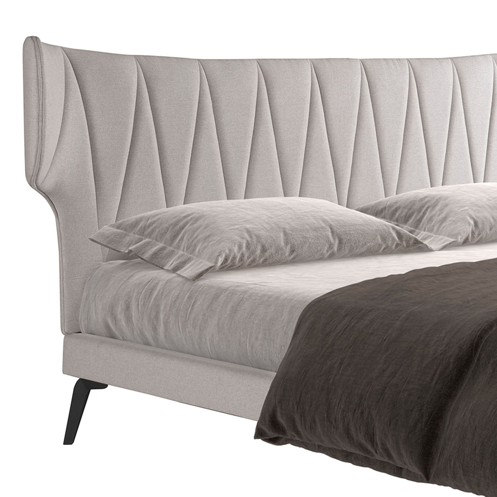 Hellgraues Stoffbett 7160