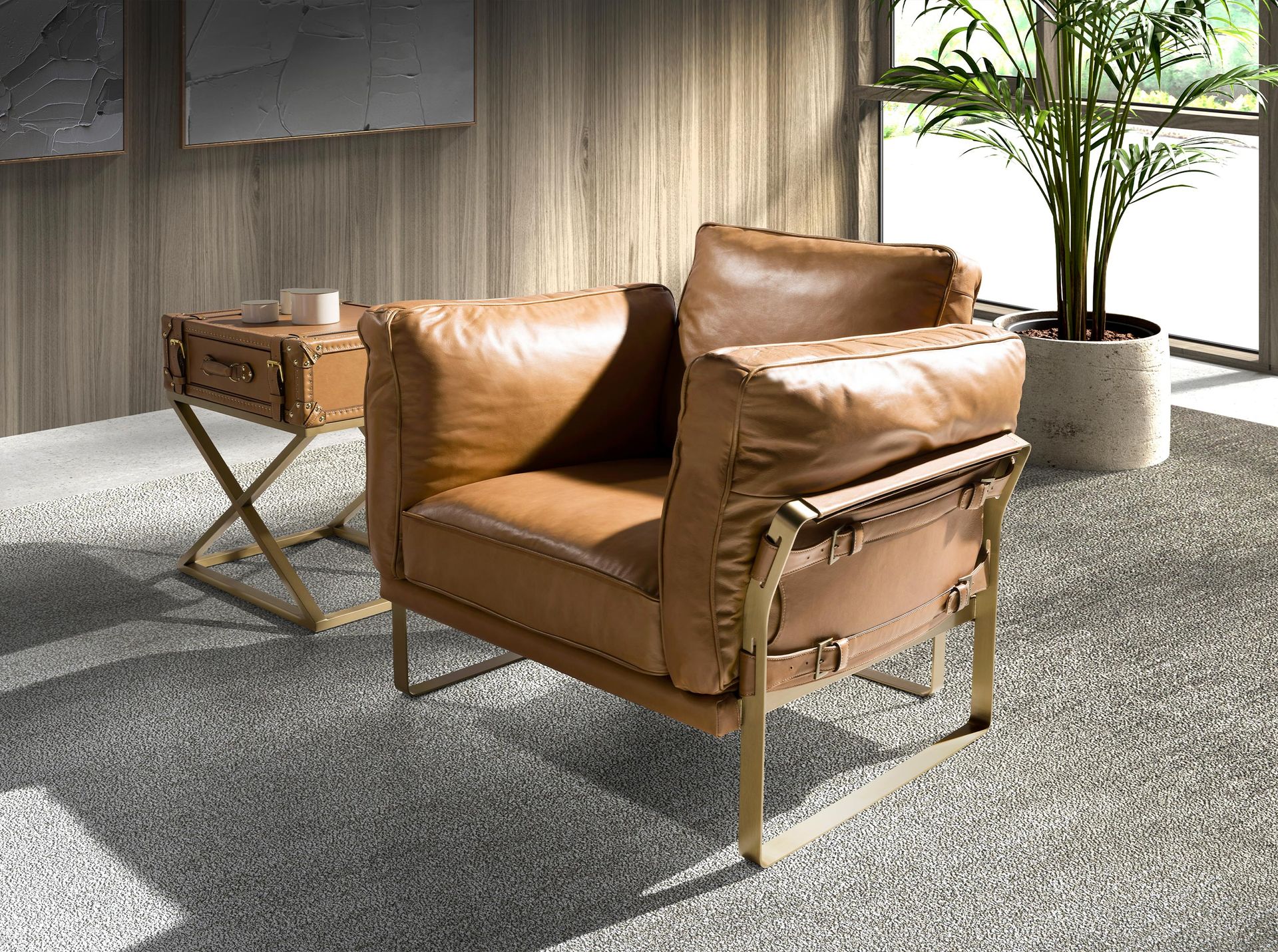 Sessel aus Kamelleder 5169