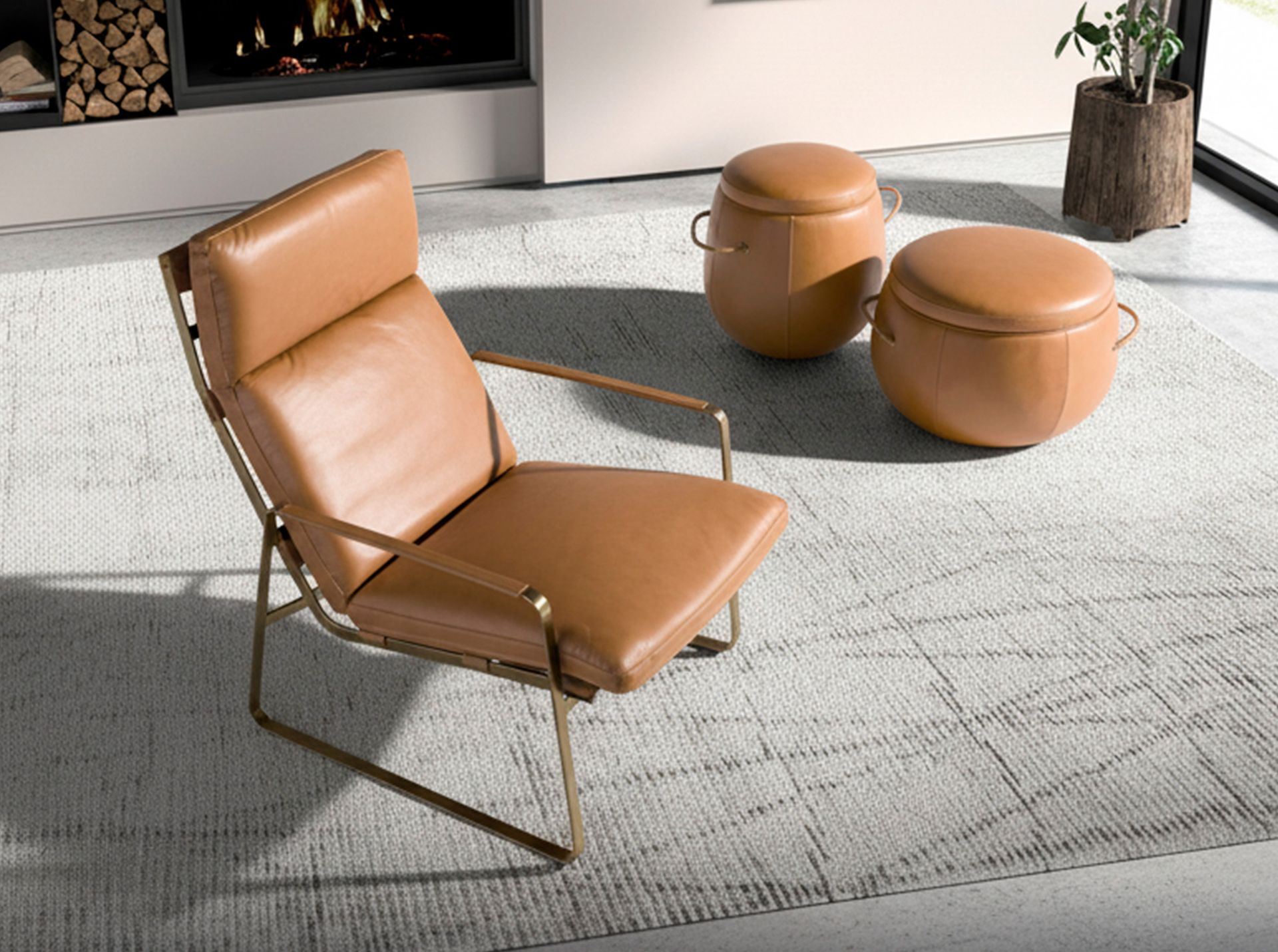 Kamelleder-Sessel 5170