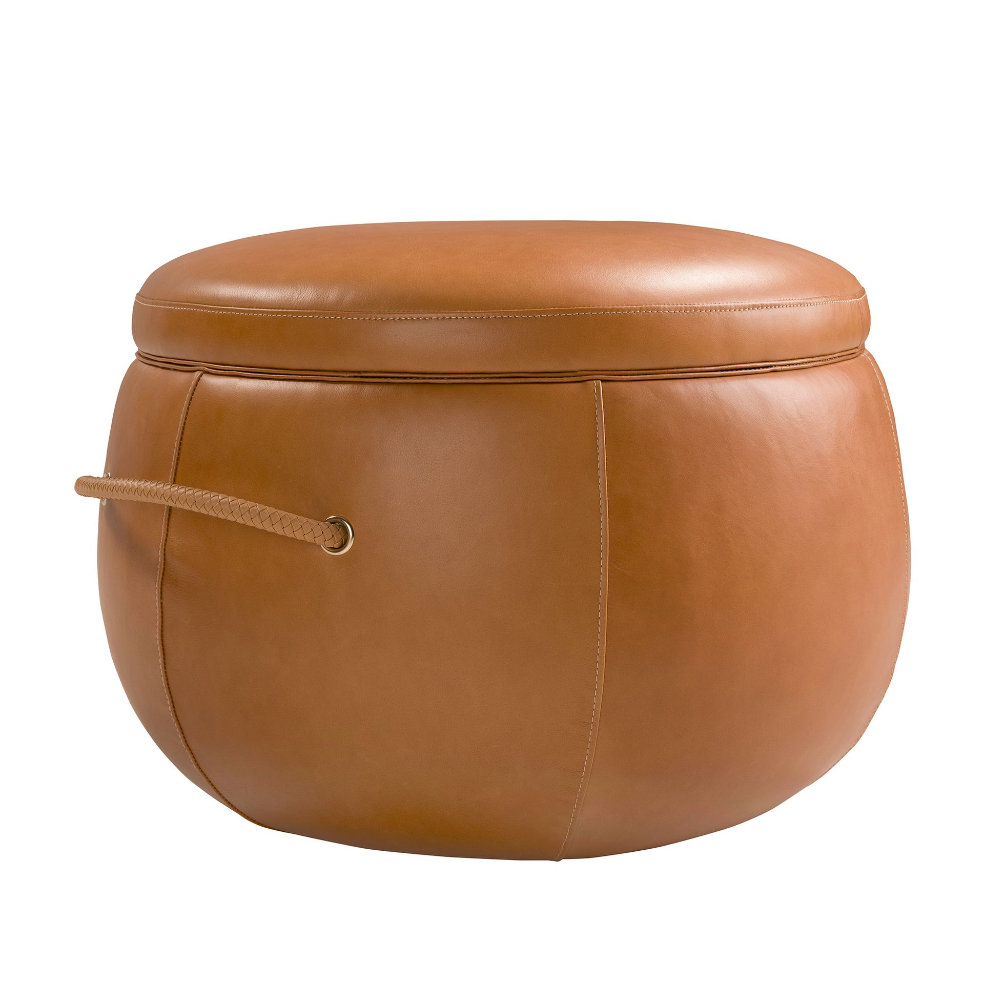 Sitzpuff aus Kamelleder 5171