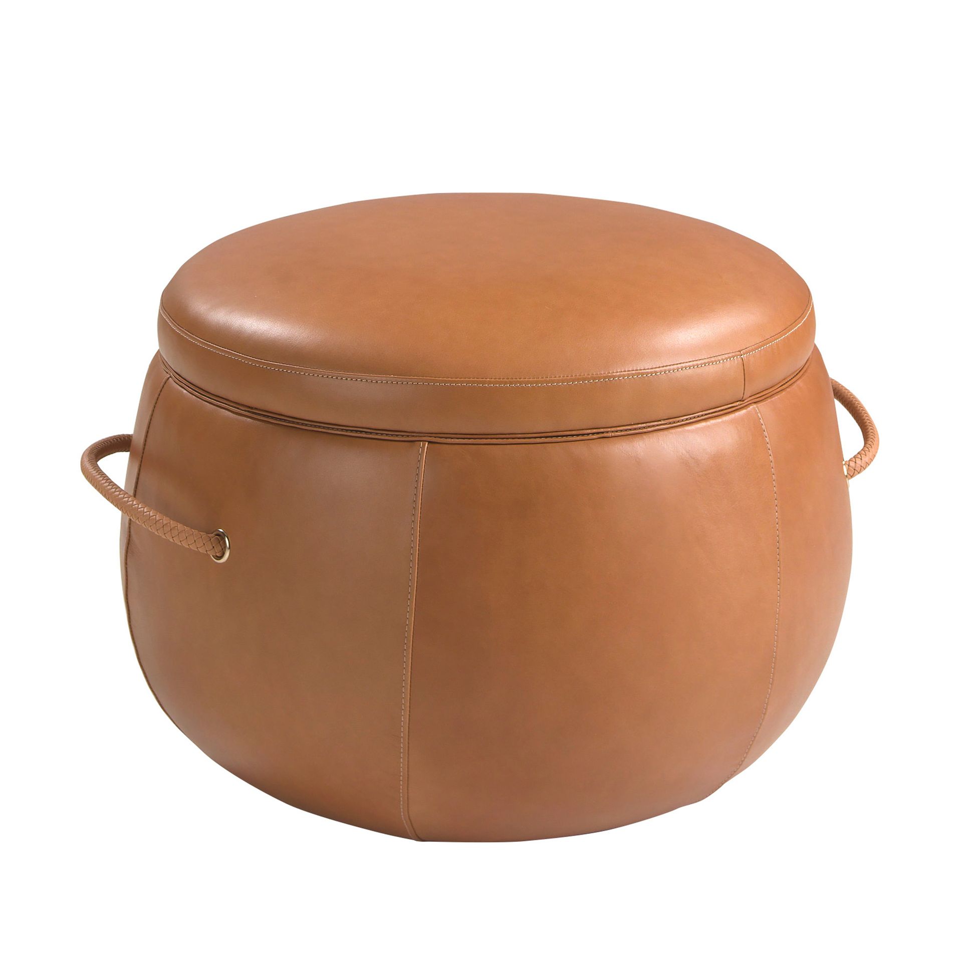 Sitzpuff aus Kamelleder 5171