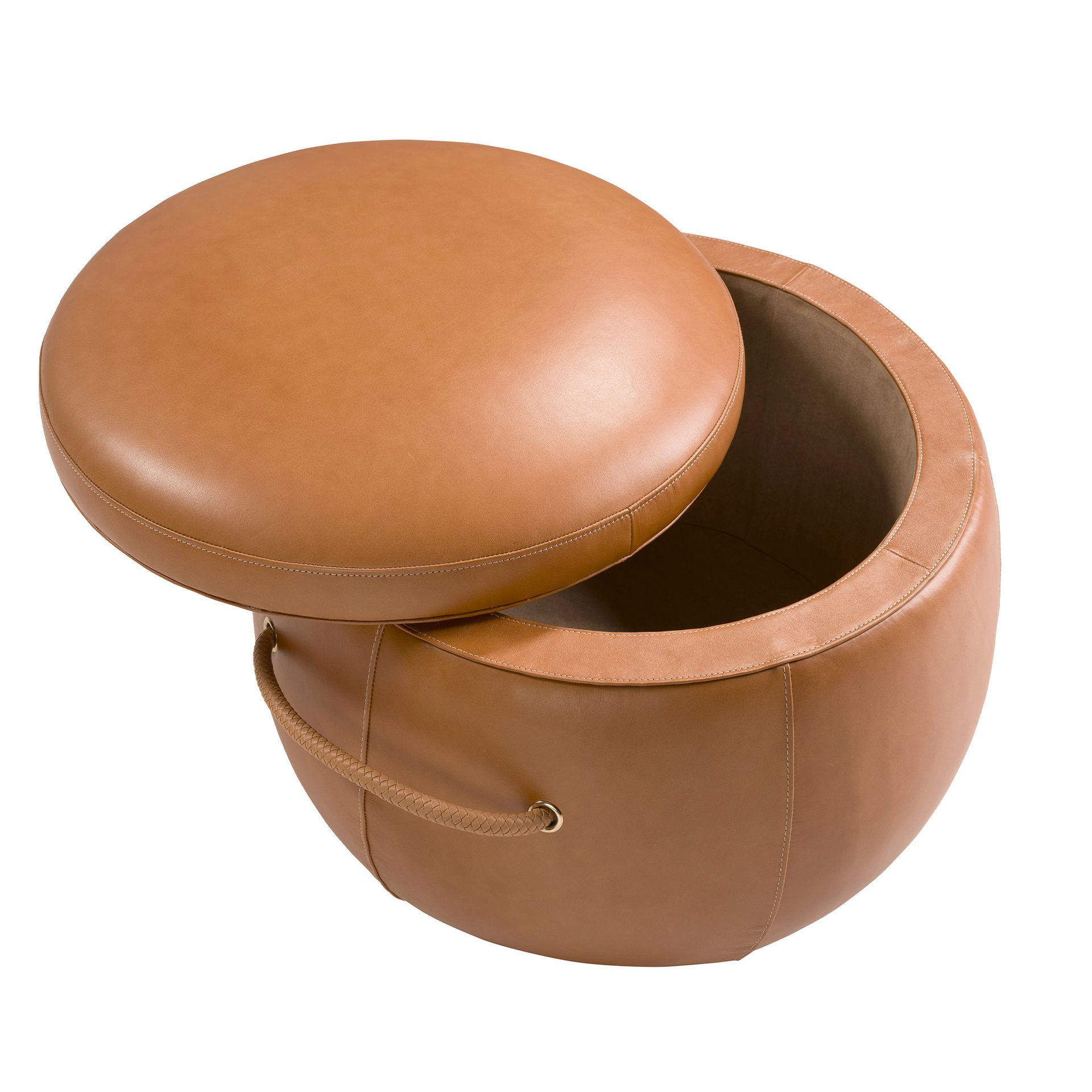 Sitzpuff aus Kamelleder 5171