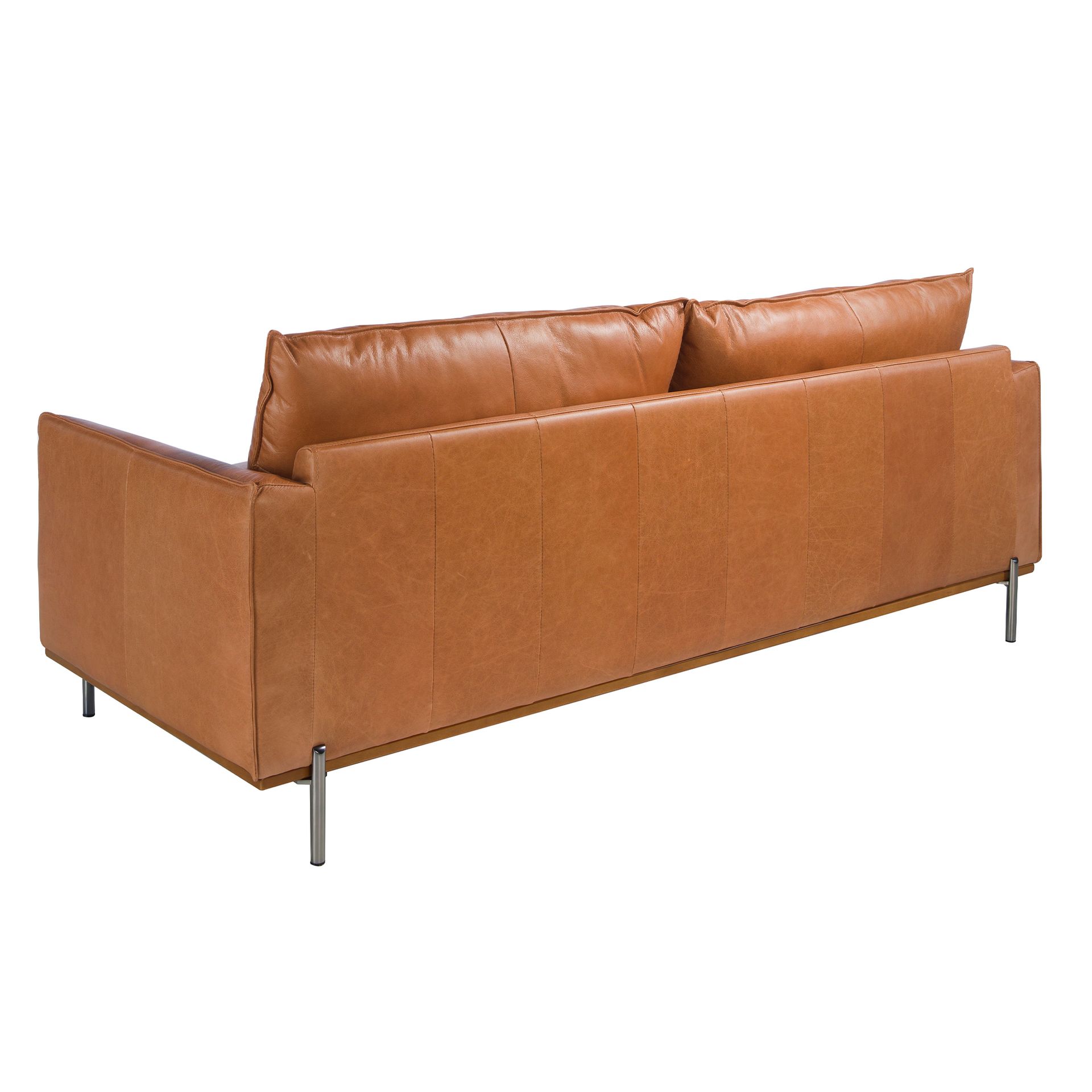 3-Sitzer Sofa in braunem Leder 6130