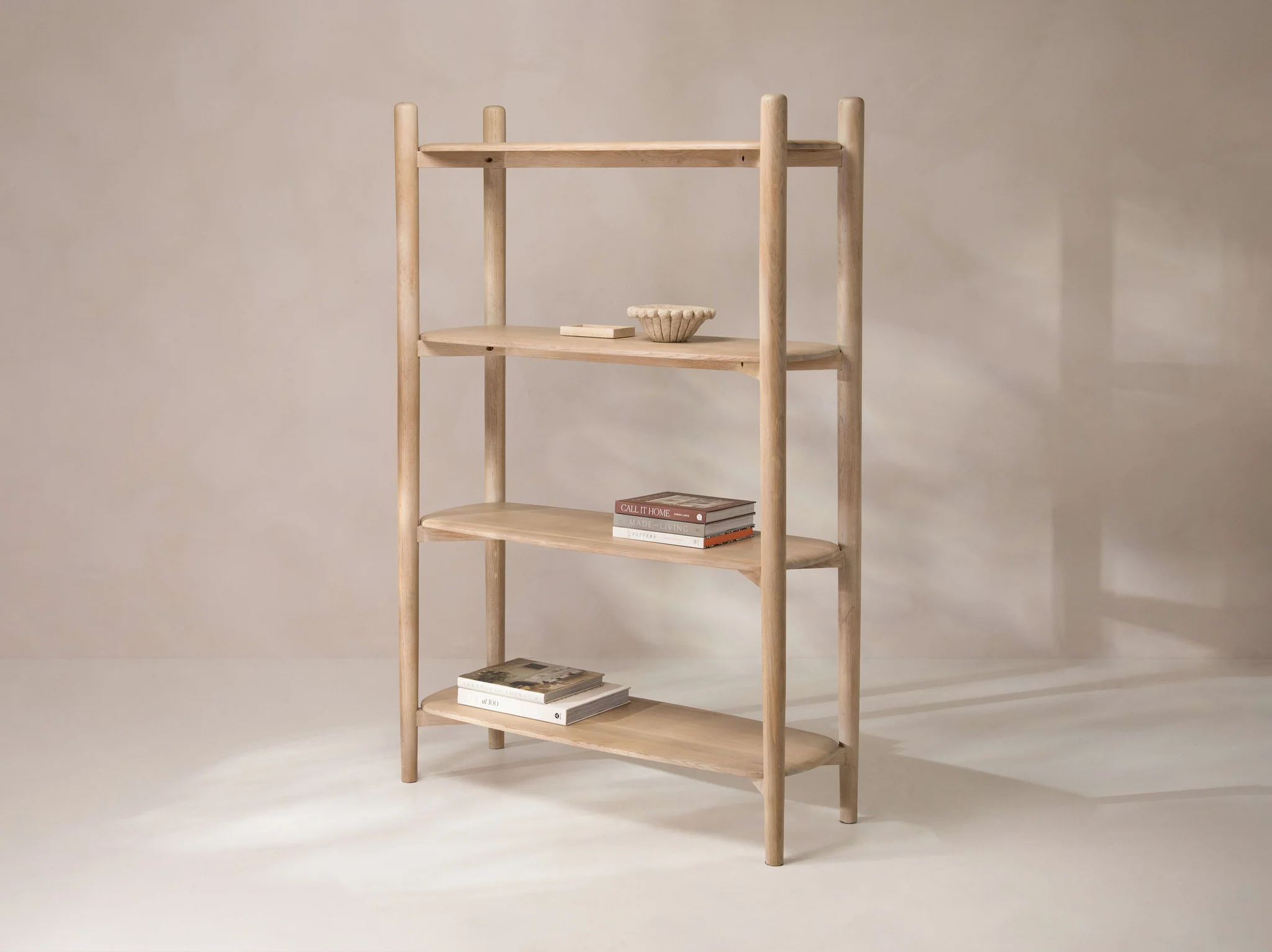 Libreria Aires in legno di quercia naturale