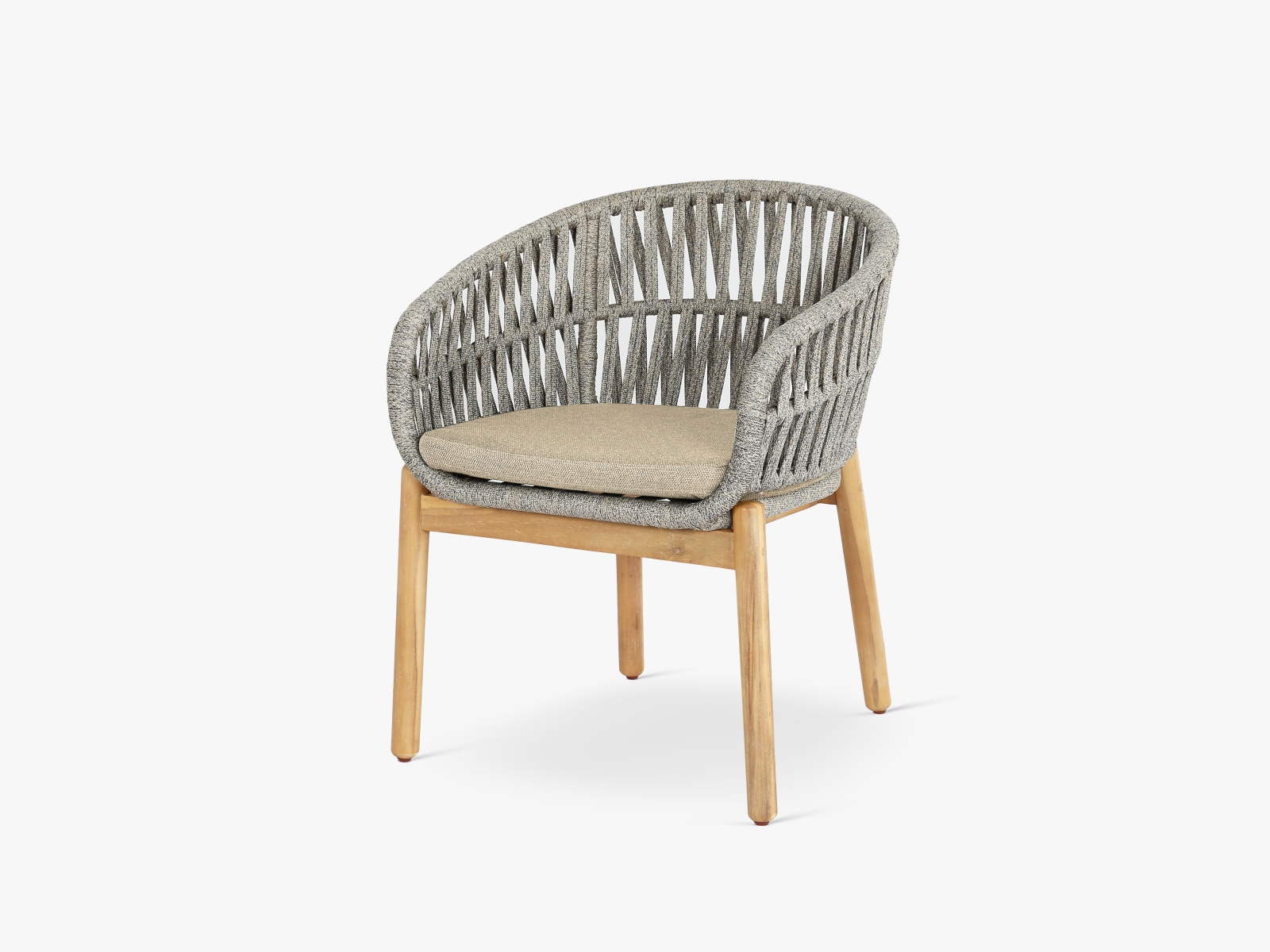 Garden Chair Jondal 1-Seater Polyester Light Brown 63.5x60x78 cm