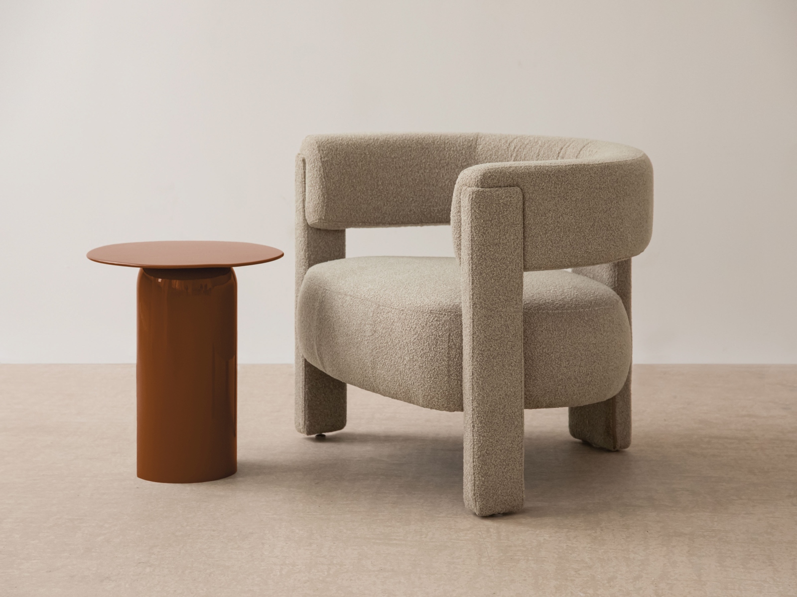 Clementin Beistelltisch Holz Orange 