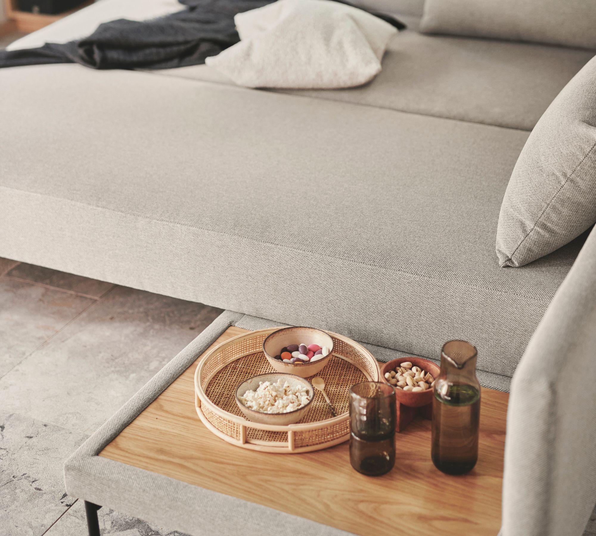 Vivica Sofa Bed Recamiere Left Agnes Brown