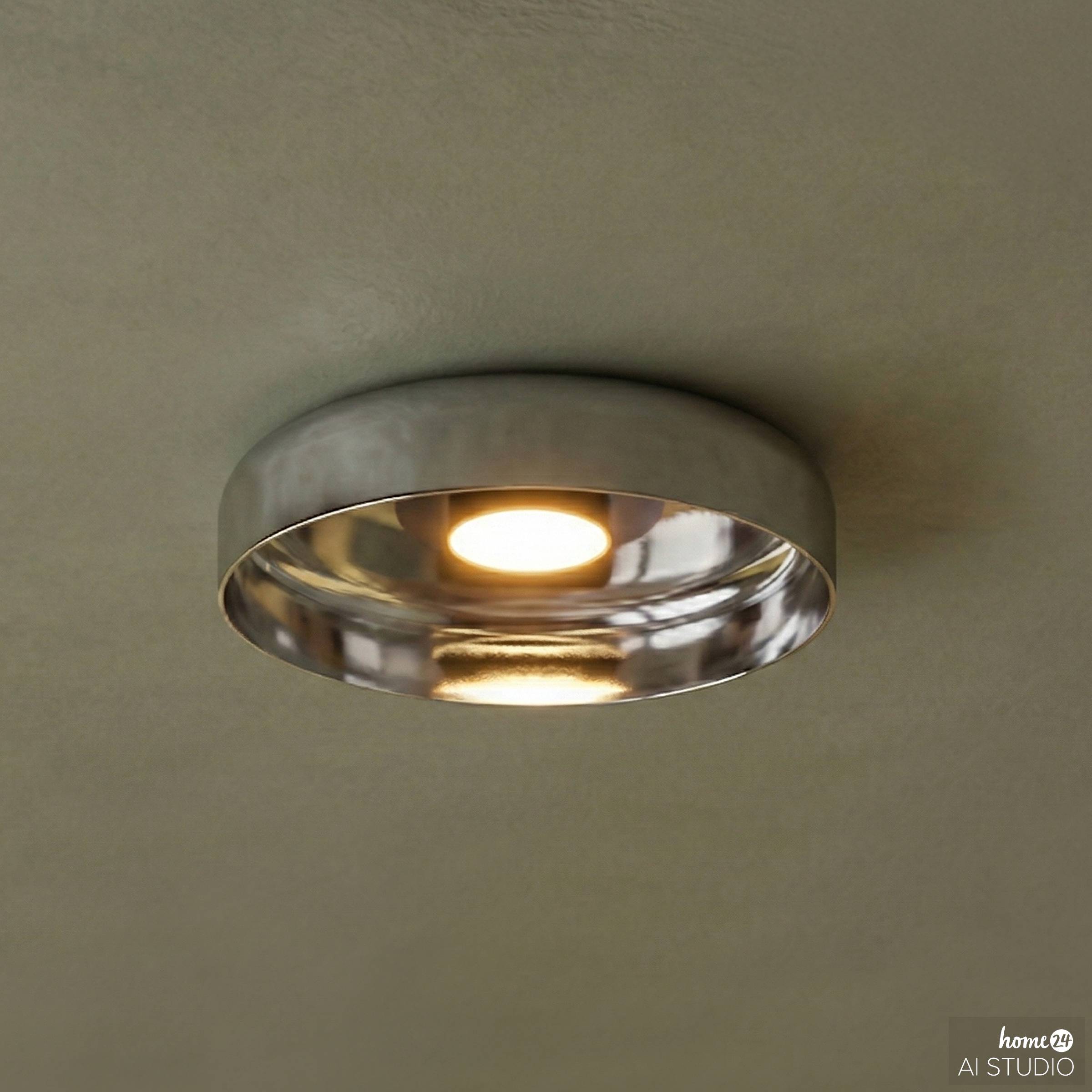 Ceiling Light Quilo 1-Light Smoked Glass Silver