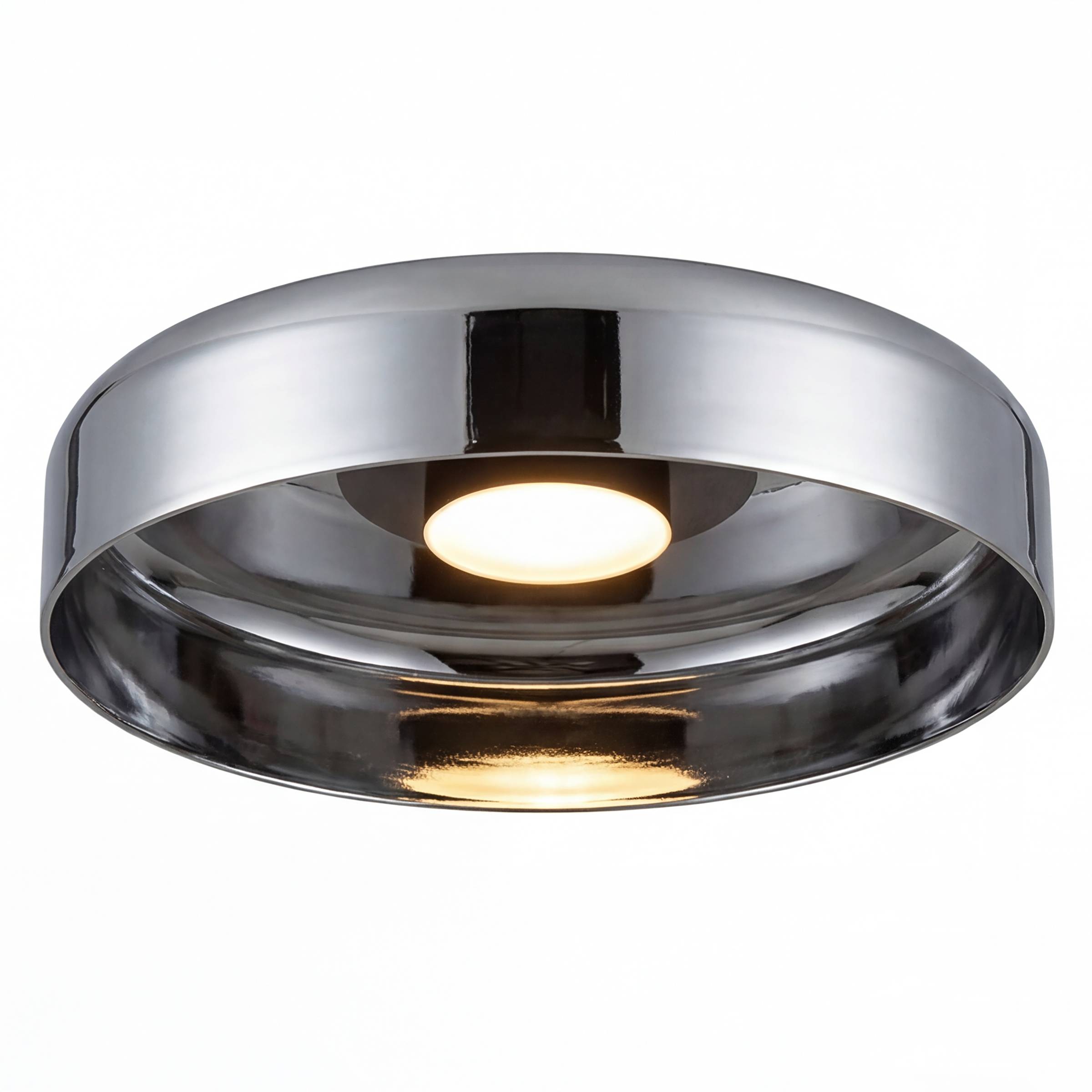 Ceiling Light Quilo 1-Light Smoked Glass Silver