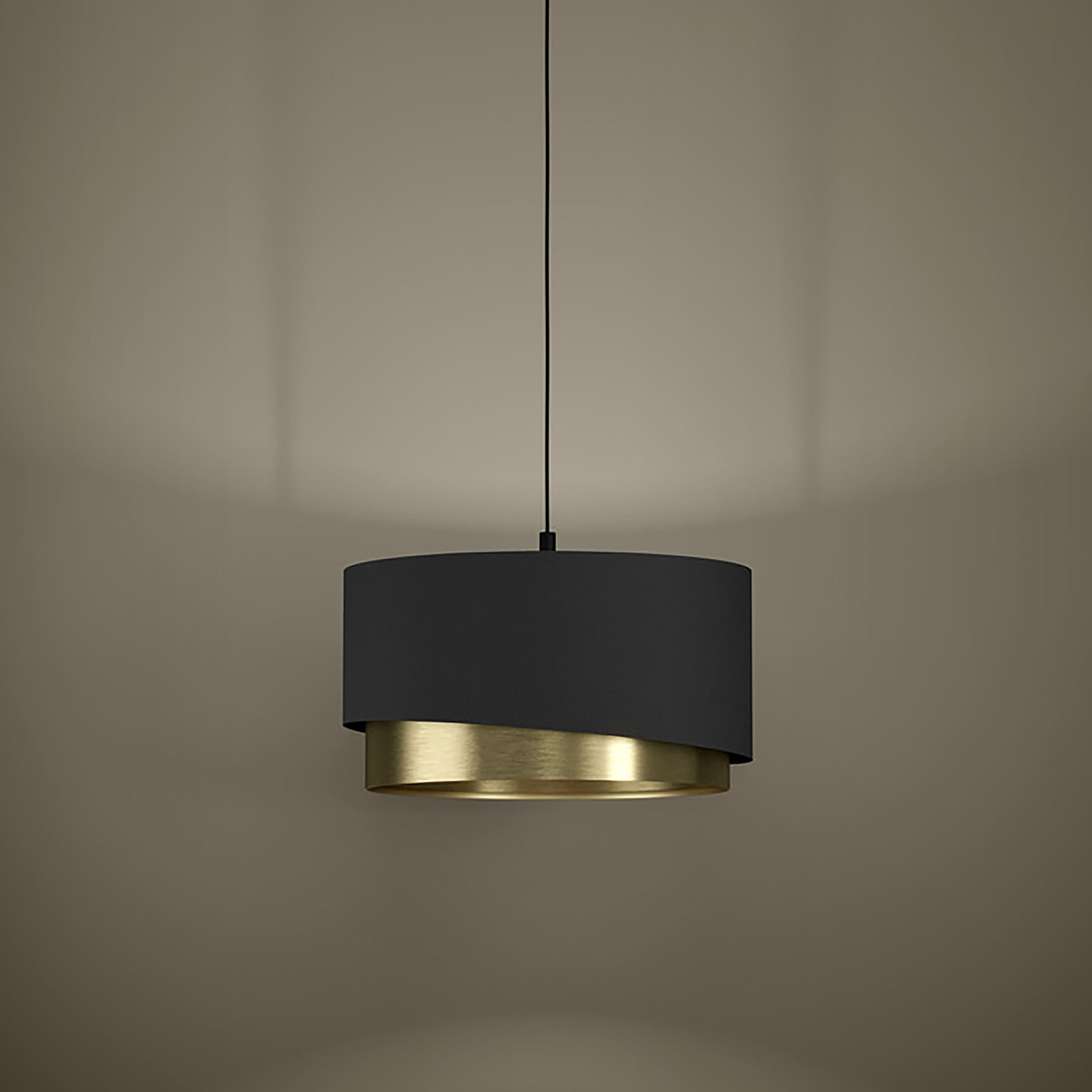Pendant light Manderline Steel Black 1-light
