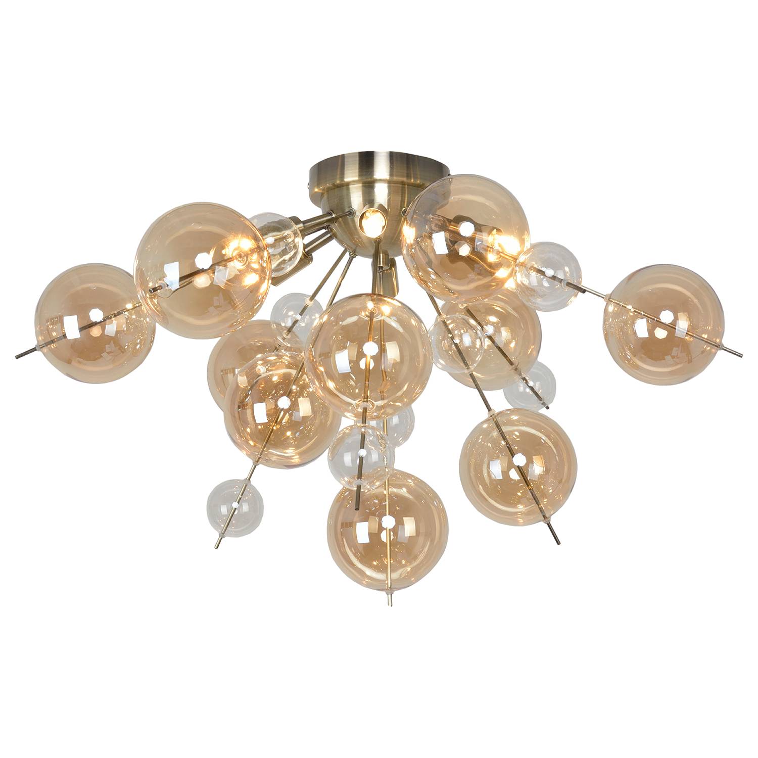 Ceiling Light Explosion I 6-Light Clear Glass Steel