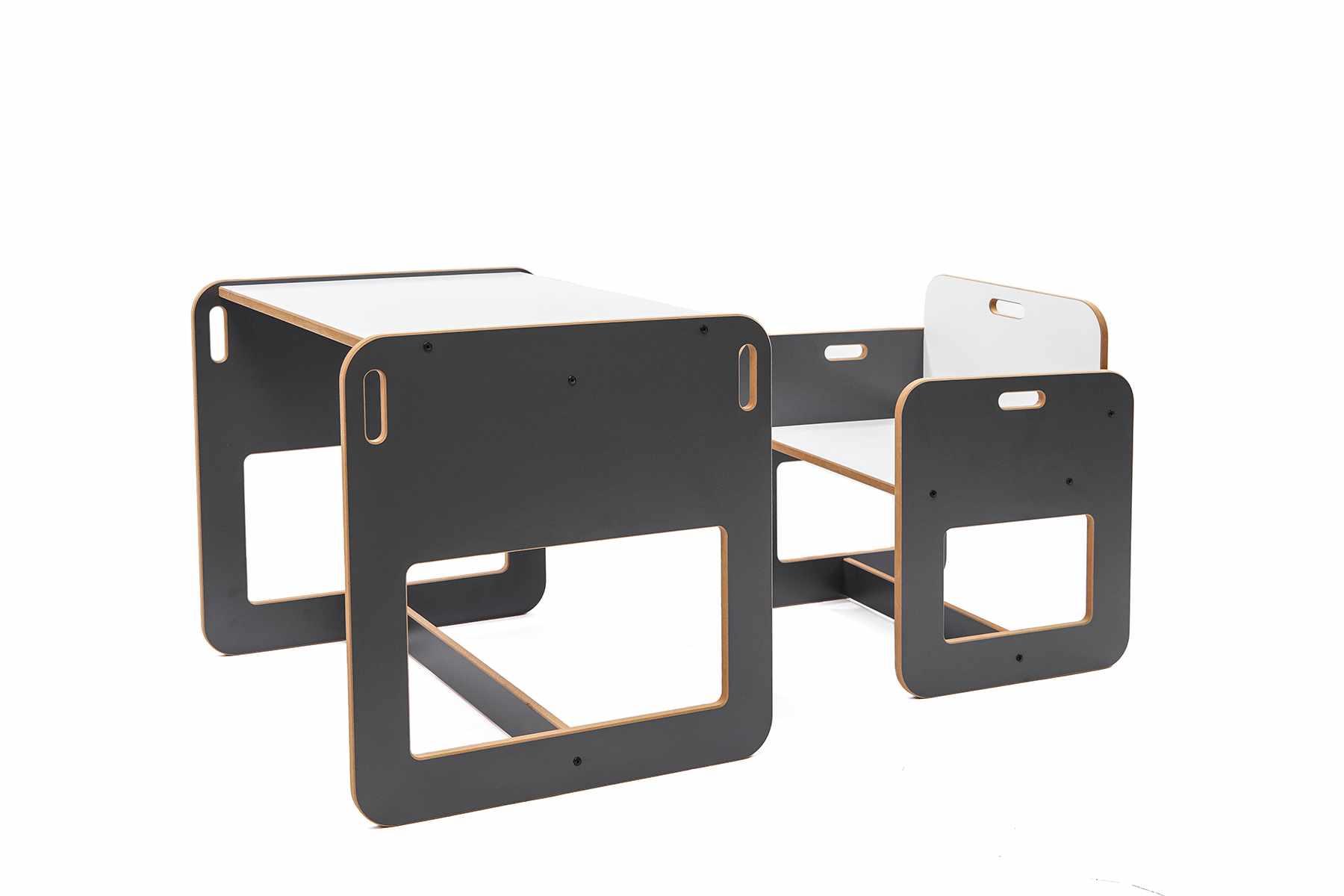 Dove Children's Table Set of 2 MDF White Anthracite