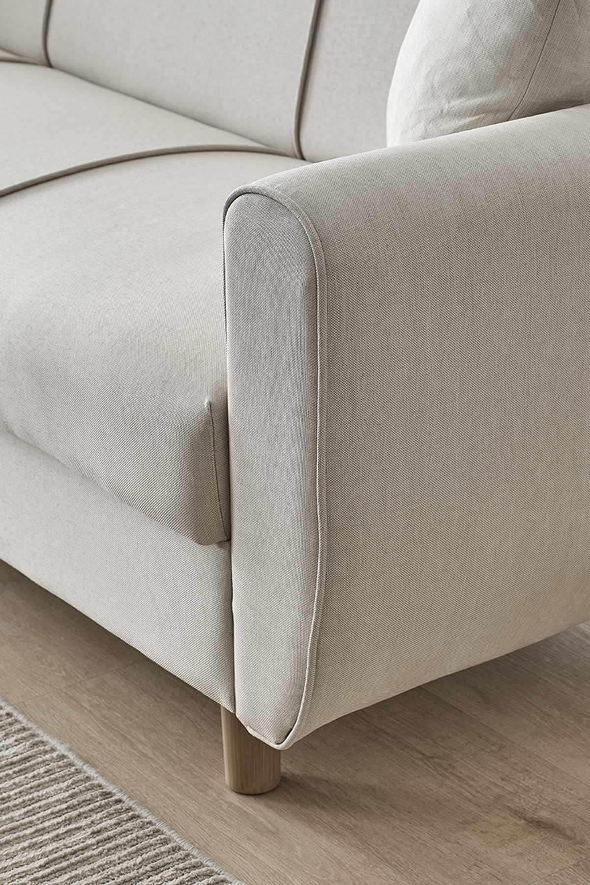 Flavia 3-Sitzer Schlafsofa Leinen Beige