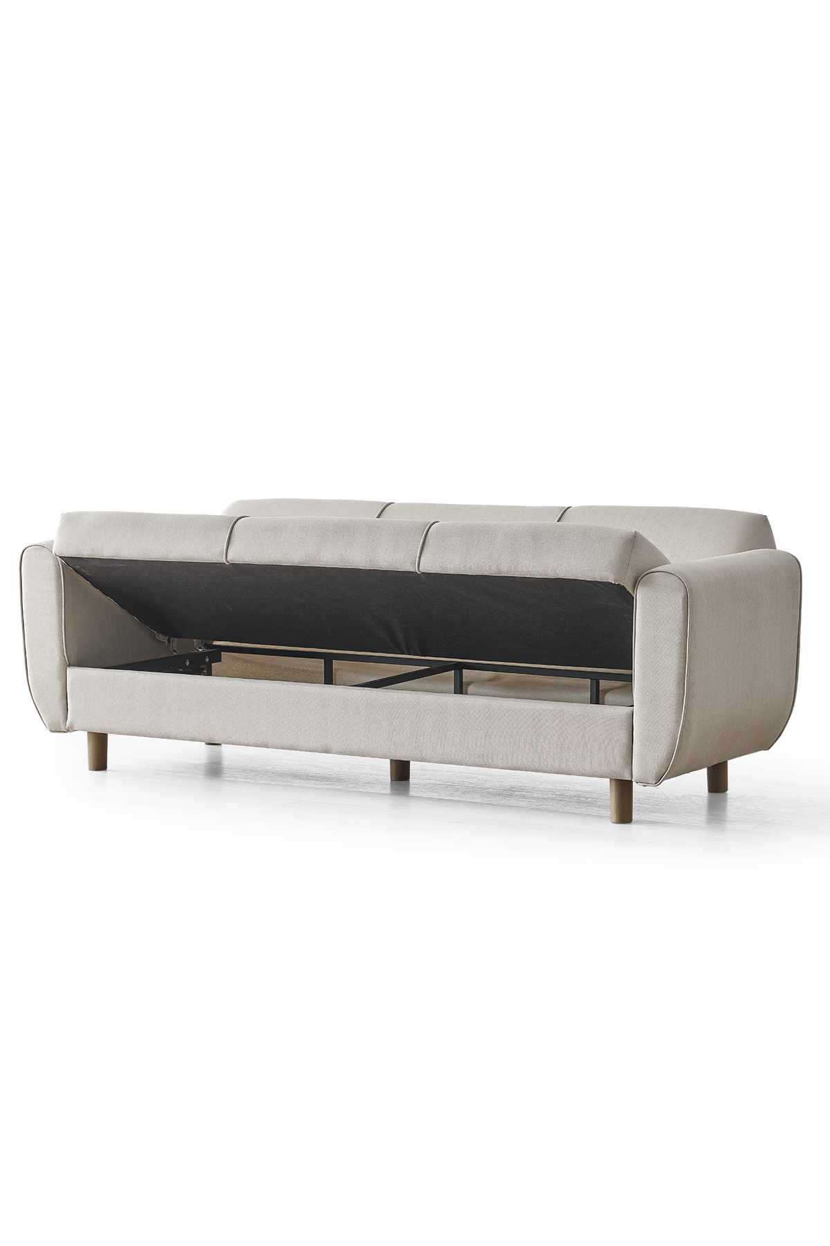 Flavia 3-Seater Sofa Bed Linen Beige