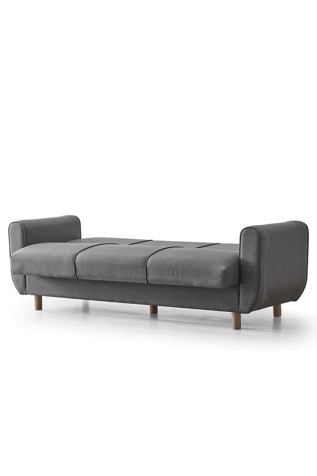 Flavia 3-Seater Sofa Bed Linen Dark Grey
