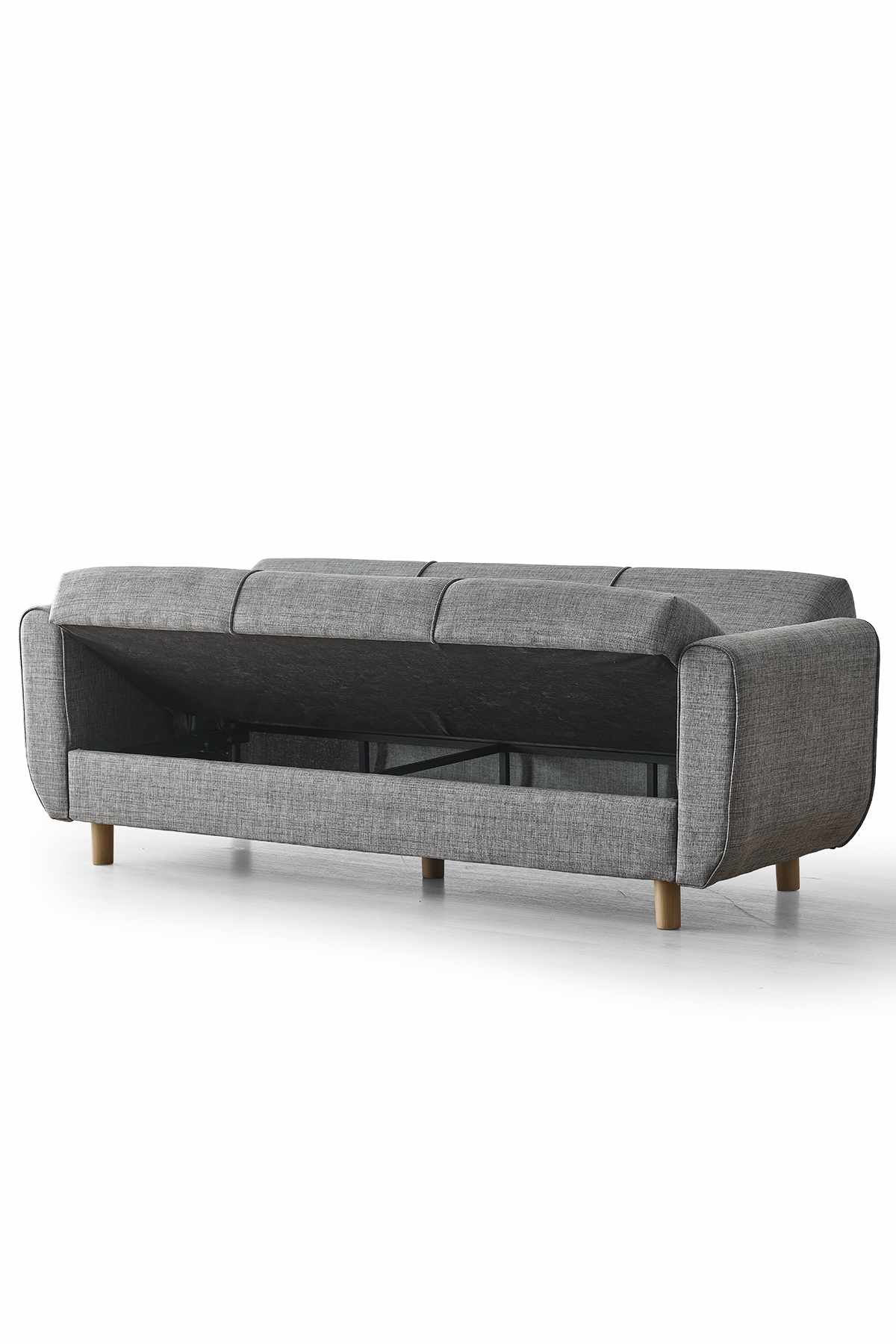 Flavia 3 Seater Sofa Bed Linen Grey