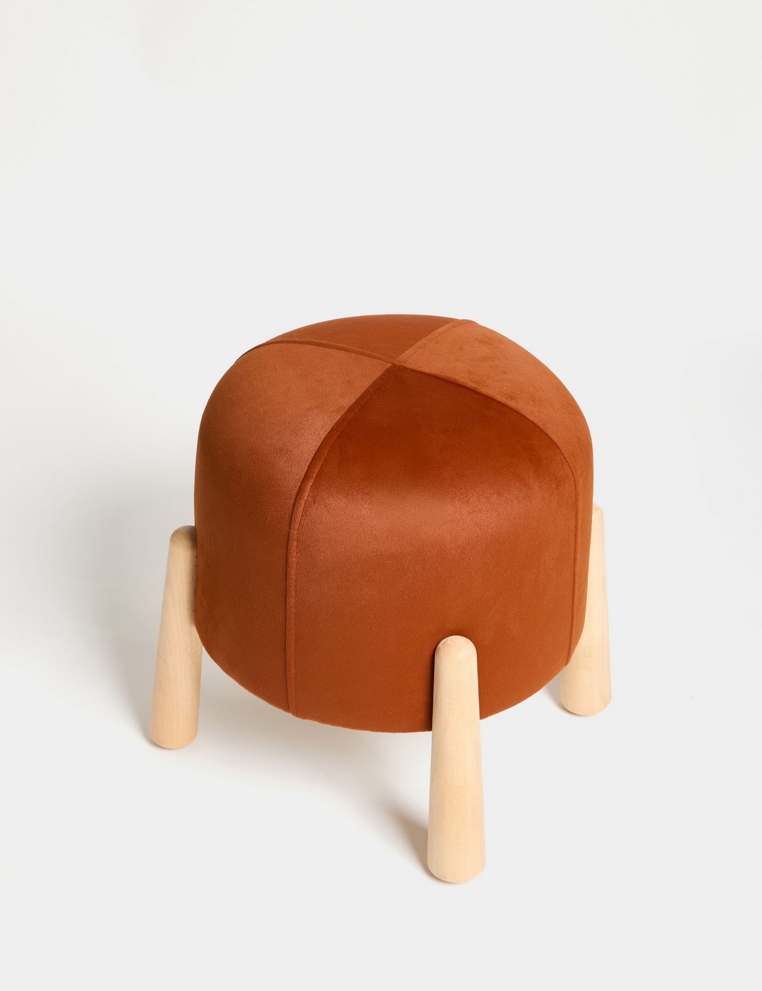 Floki Pouf Woven Fabric Orange
