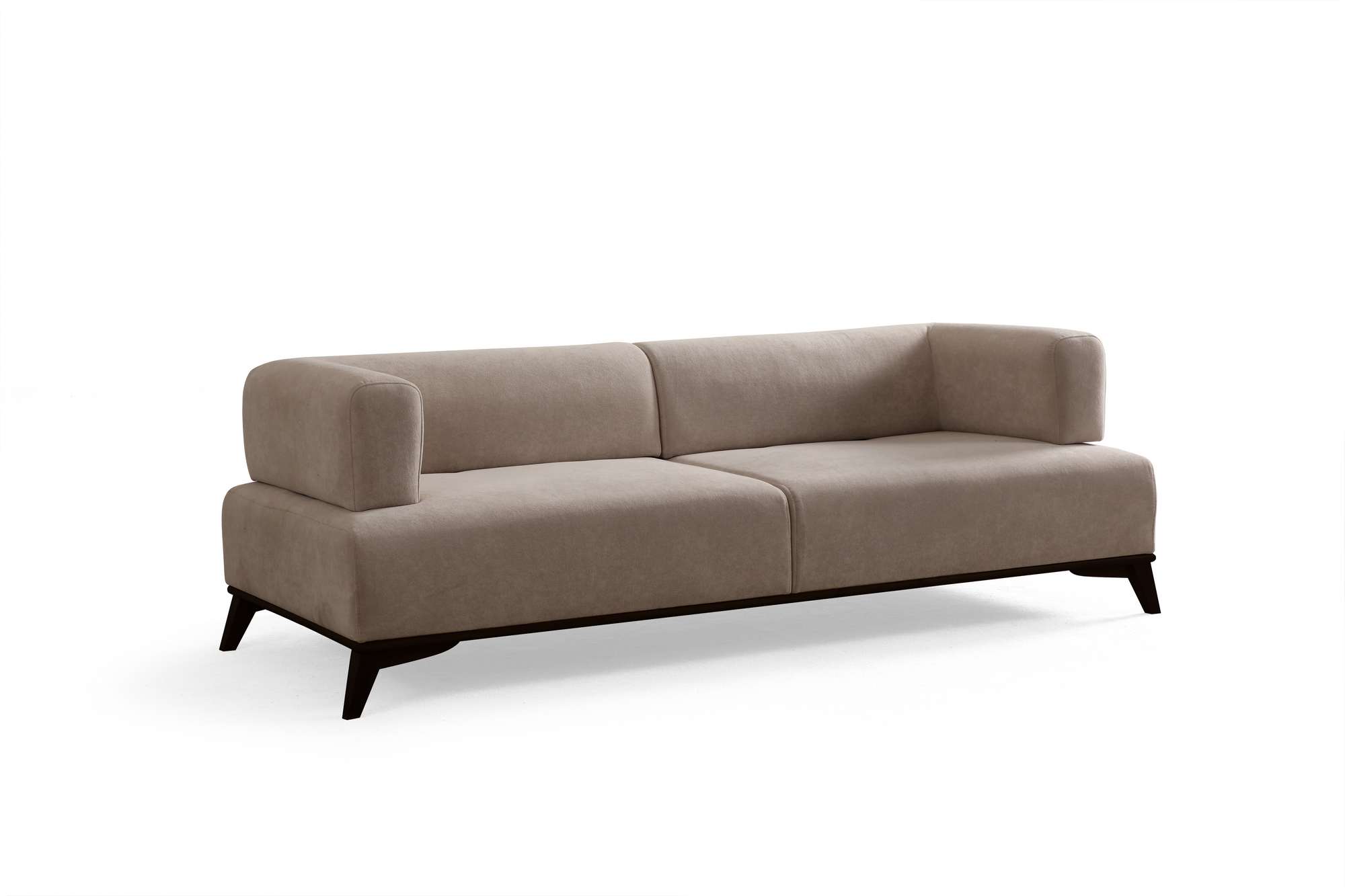 Hera 3 Seater Sofa Polyester Cream Black