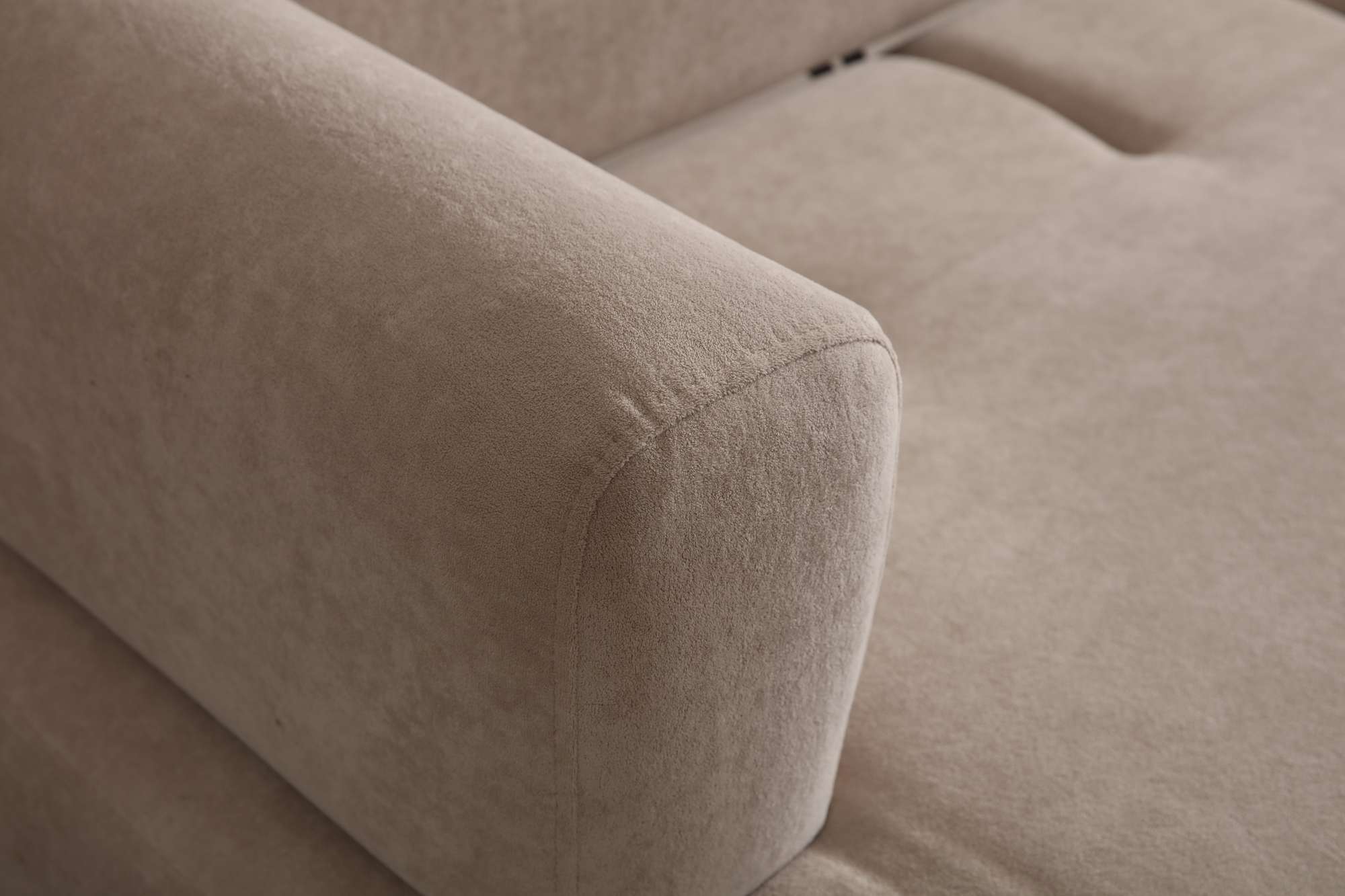 Hera 3 Seater Sofa Polyester Cream Black
