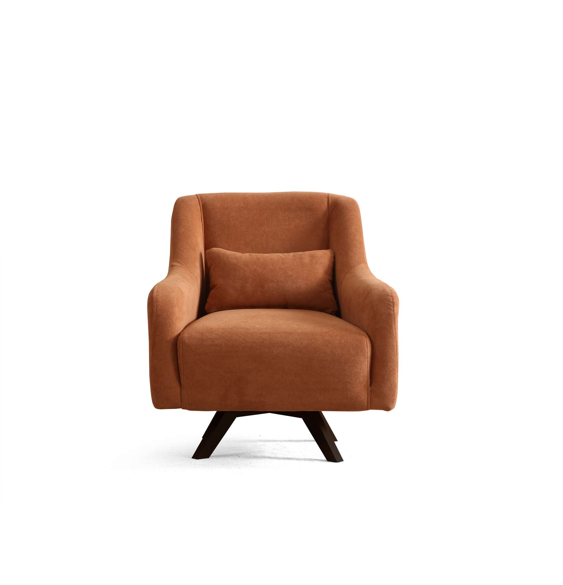Hera Wingback Chair Polyester Orange Black