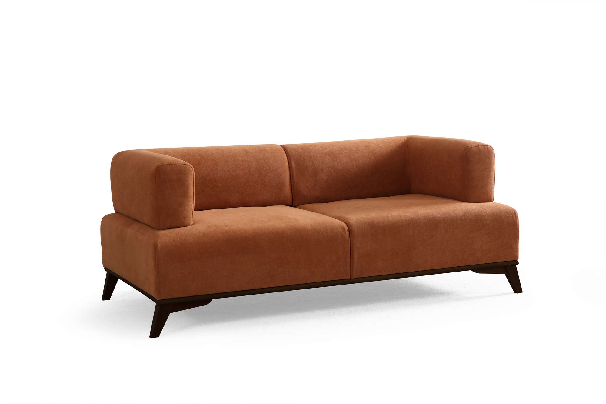 Hera 2 Sitzer Sofa Polyester Orange Schwarz