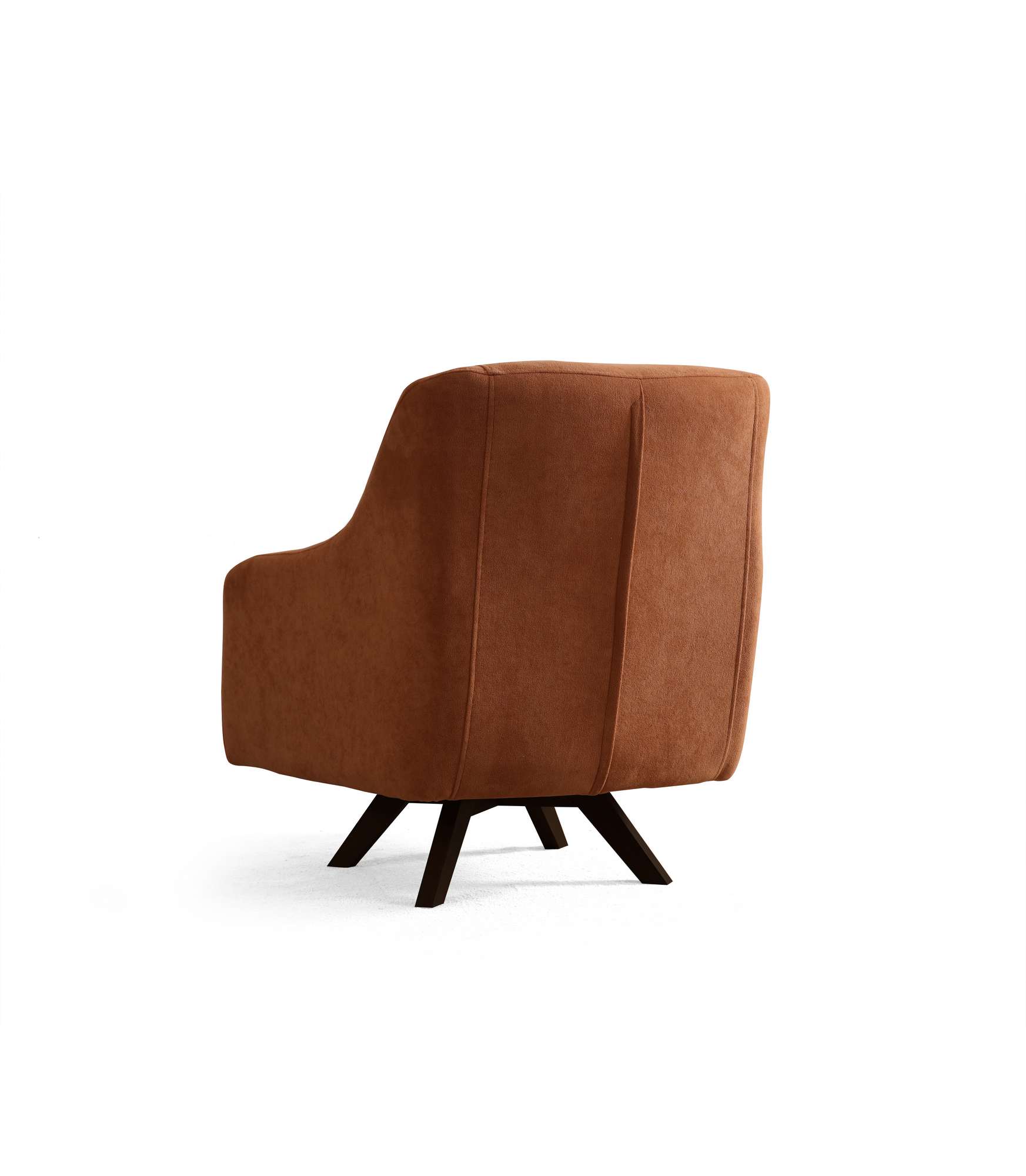 Hera Wingback Chair Polyester Orange Black