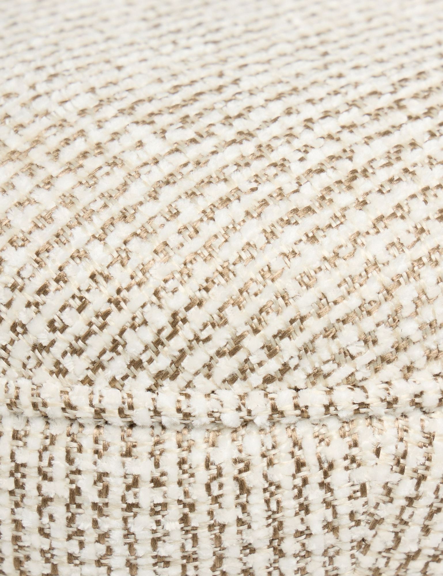 Sgabello Hermod Tessuto Crema Noce