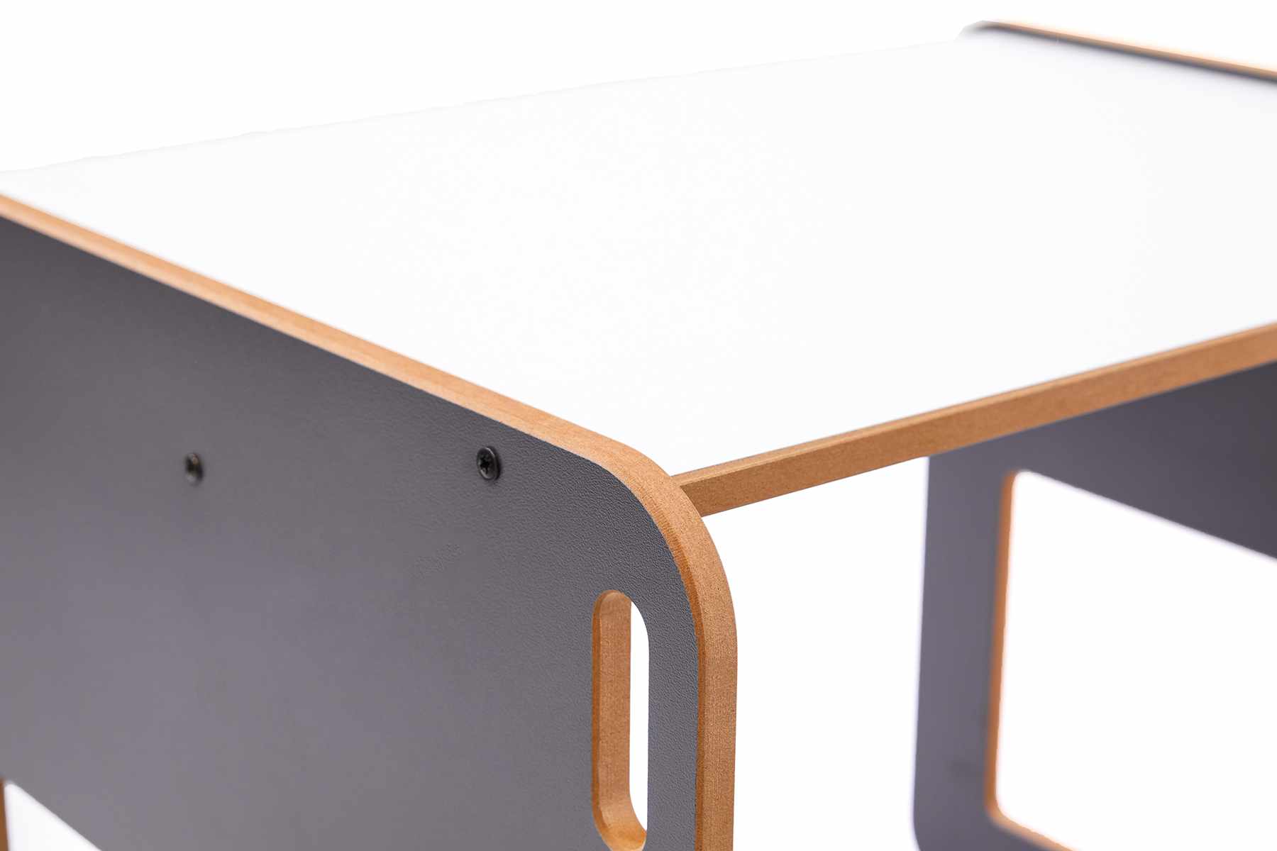 Dove Kindertisch 2er Set MDF Weiß Anthrazit