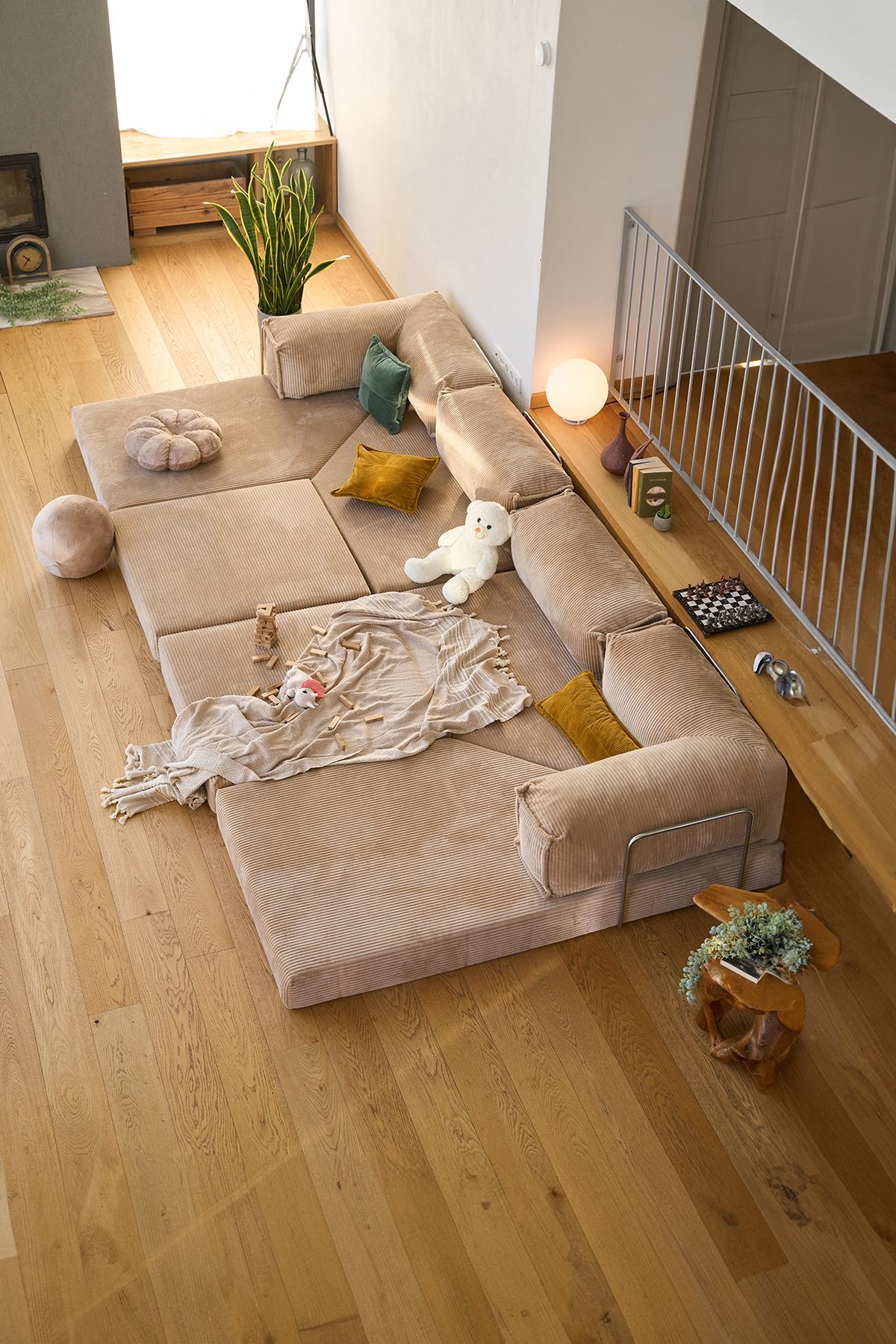 Kanyon Eckschlafsofa Cord Beige