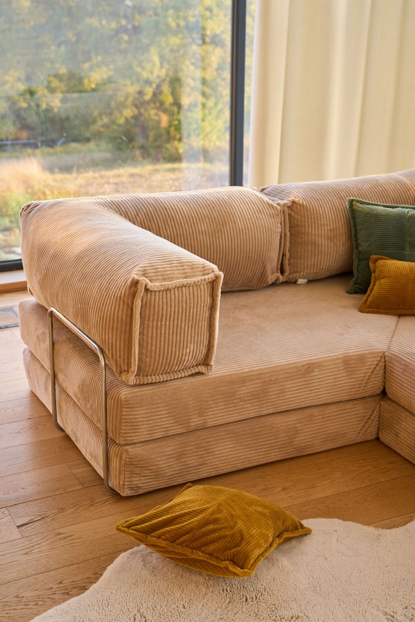 Kanyon Eckschlafsofa Cord Beige