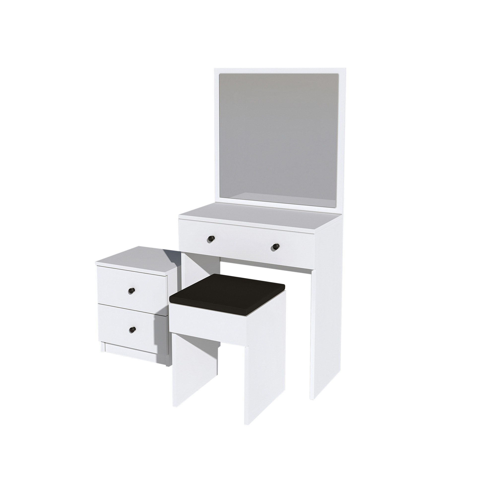 Nett Dressing Table 3-piece Set Wood-based Material White