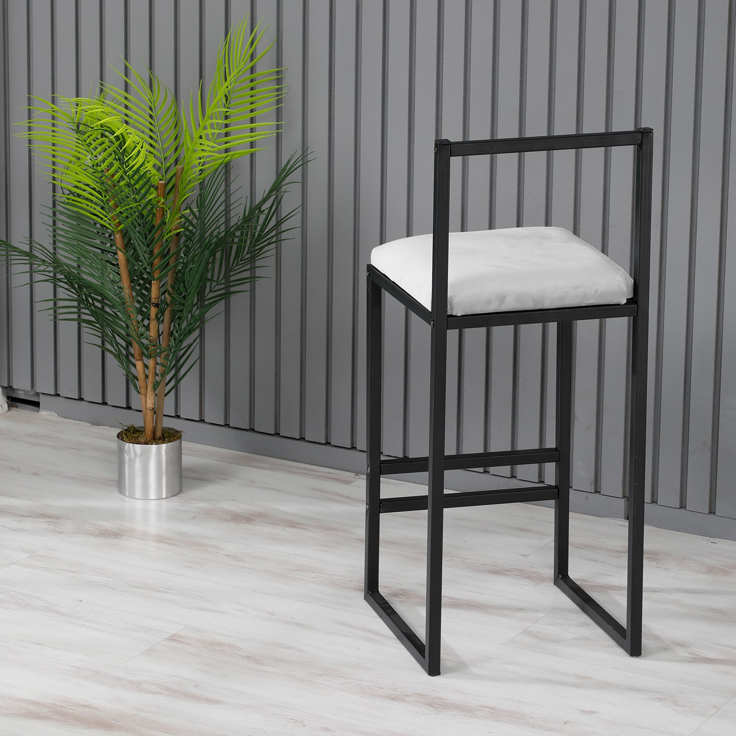 Nordisch Barhocker Metall Creme