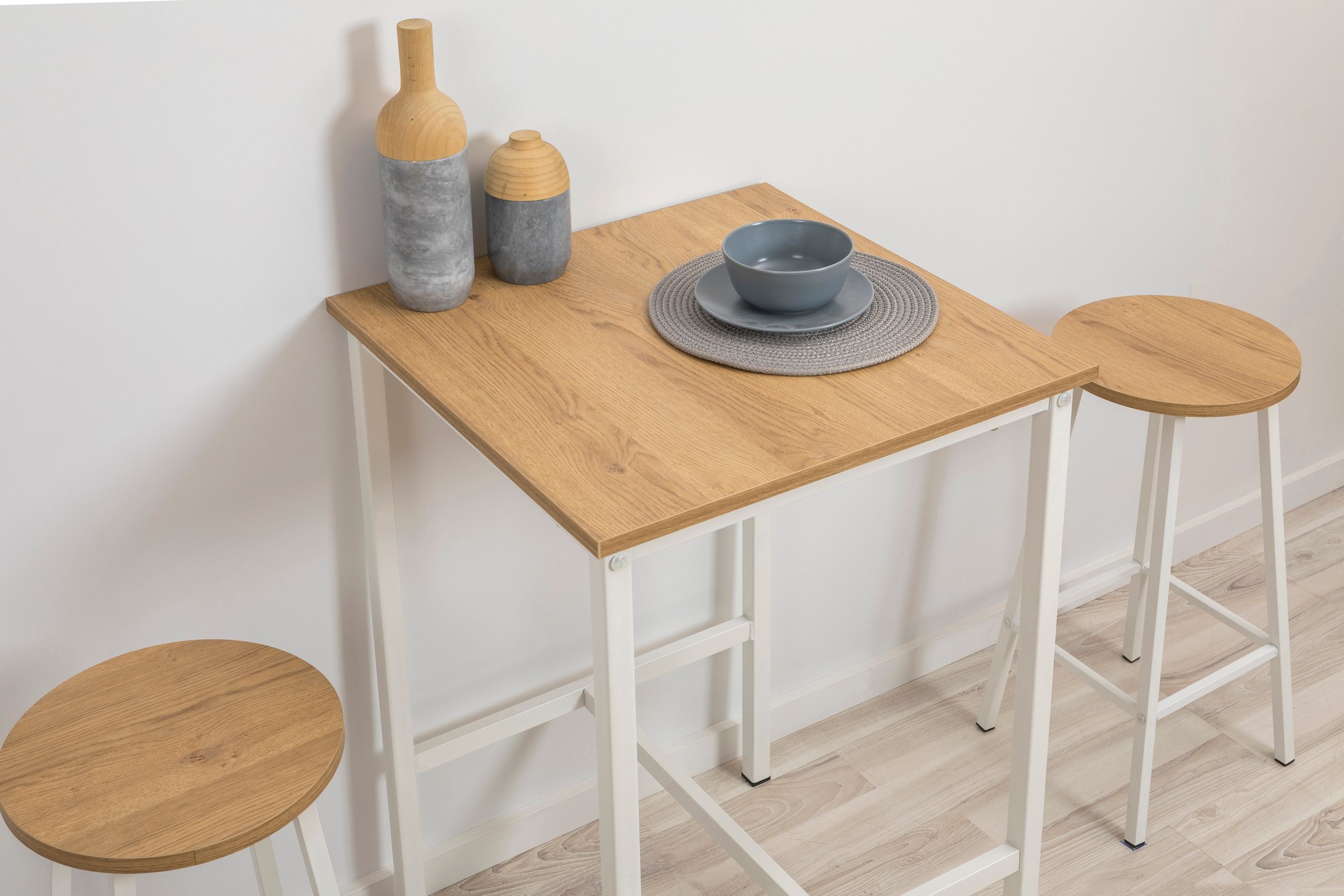 Mora Stool Wood-based material Karina White