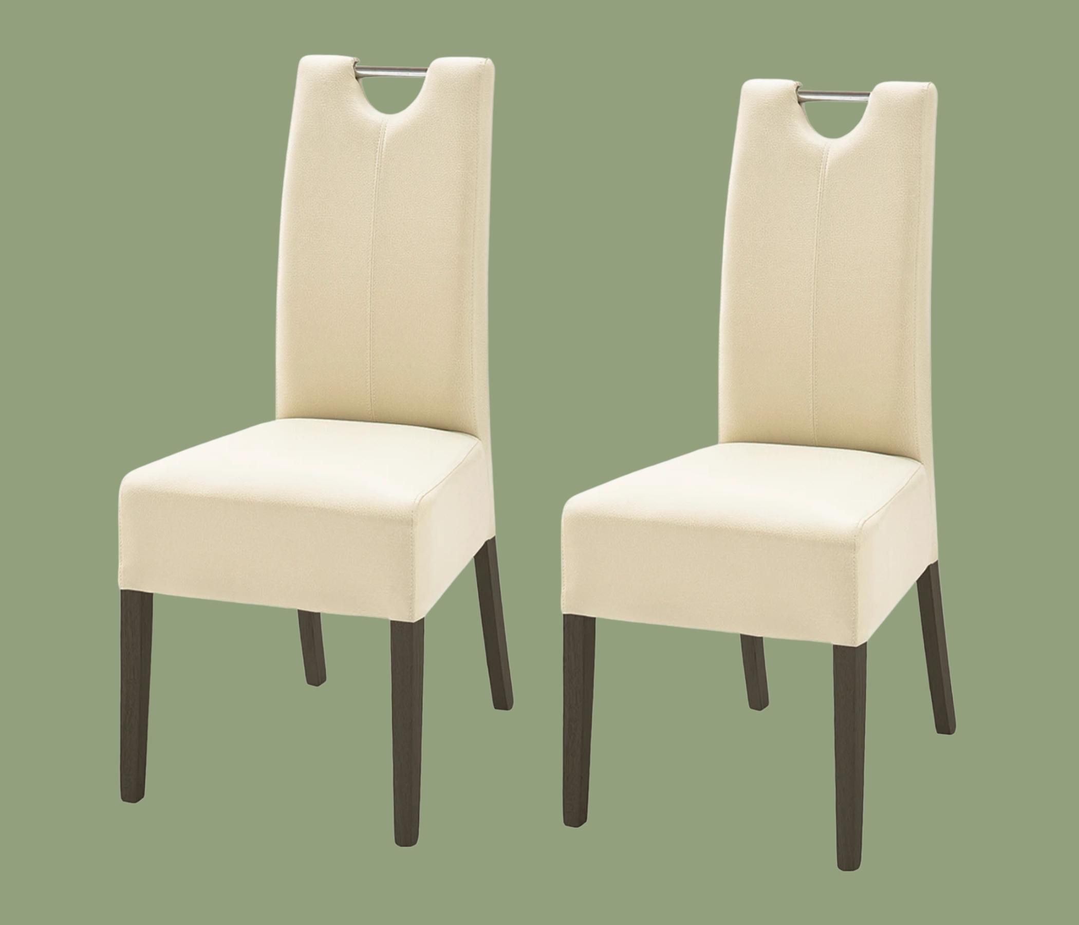 2x Esszimmerstuhl mit Griff Creme