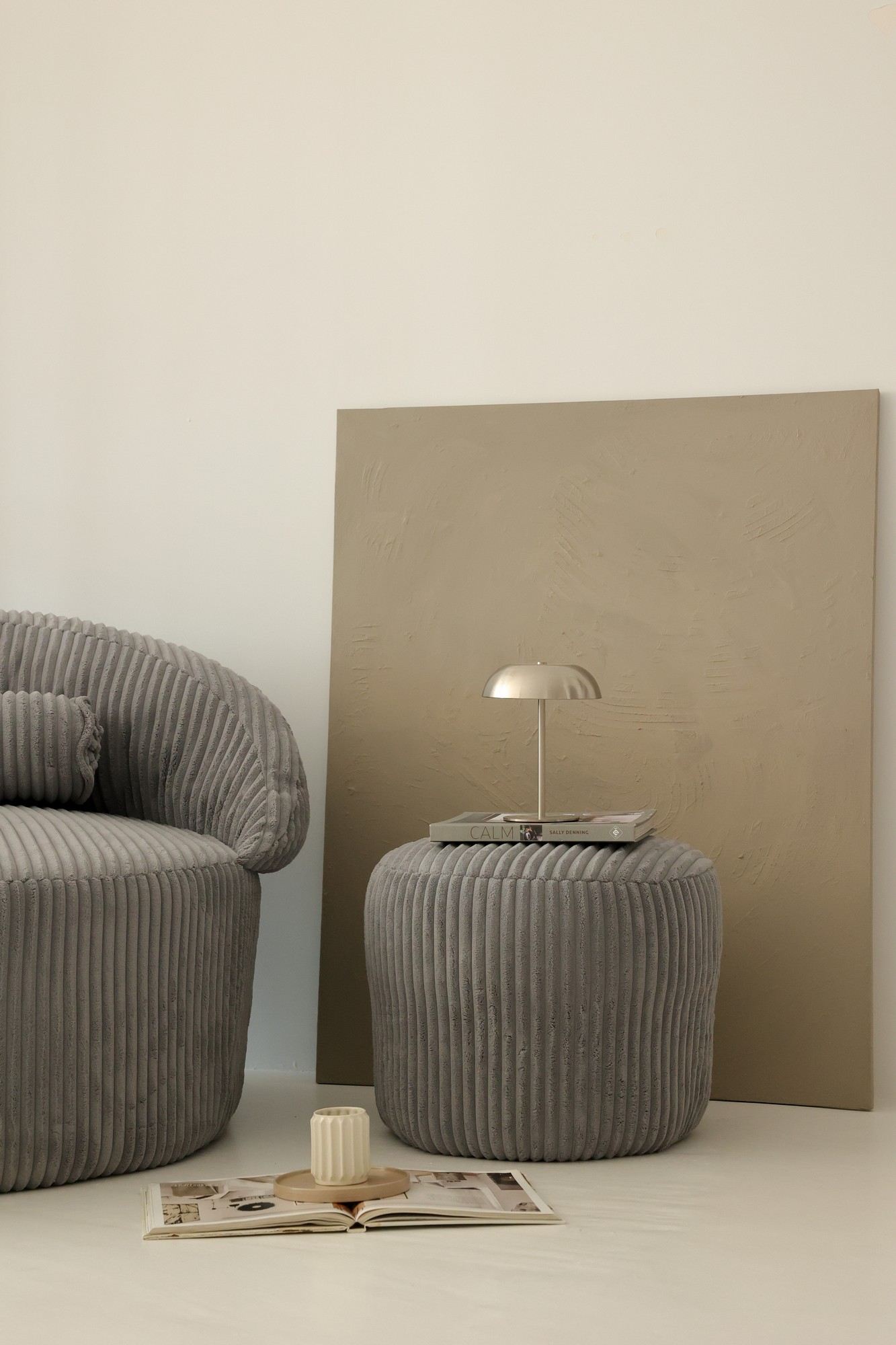 Pufi Armchair Set of 2 Velvet Anthracite
